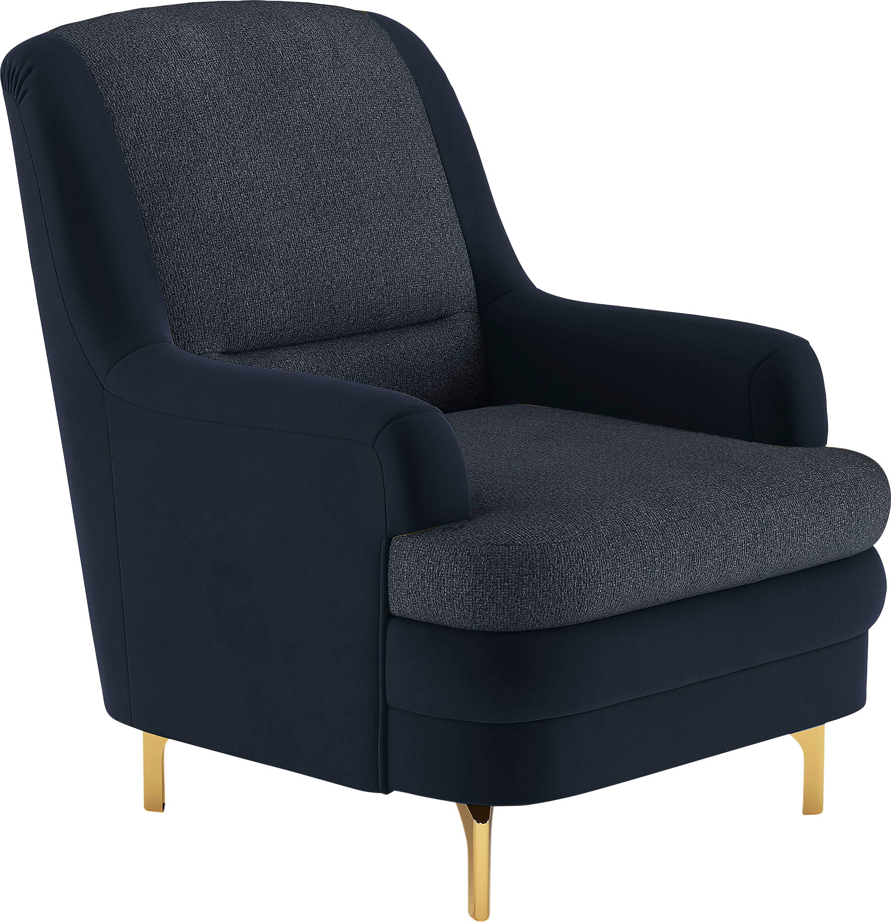 sit&more Sessel »Orient«, inkl. 1 Zierkissen mit Strass-Stein, goldfabene Metallfüße