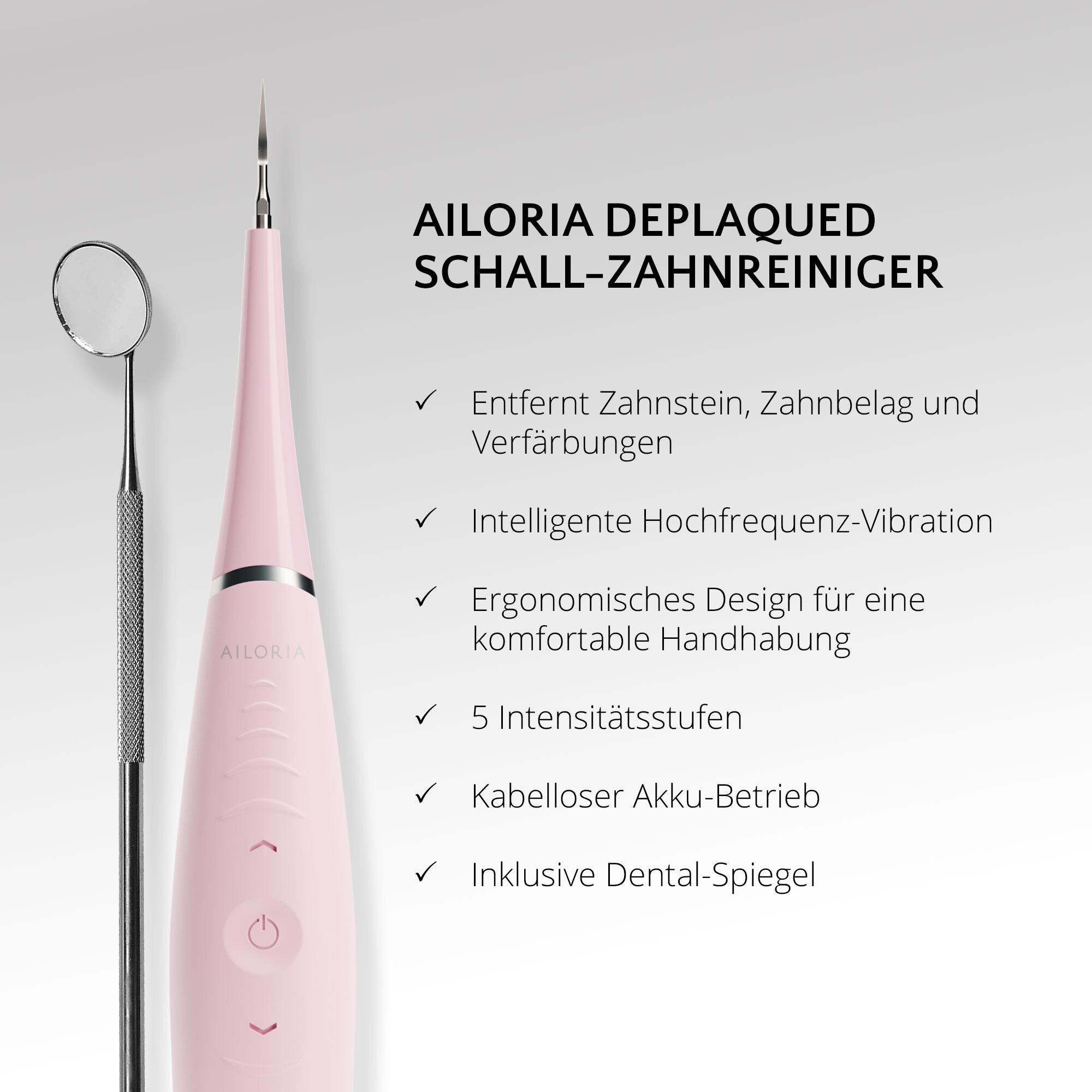 AILORIA Schall-Zahnreinigungsgerät »Schall-Zahnreiniger DEPLAQUED«
