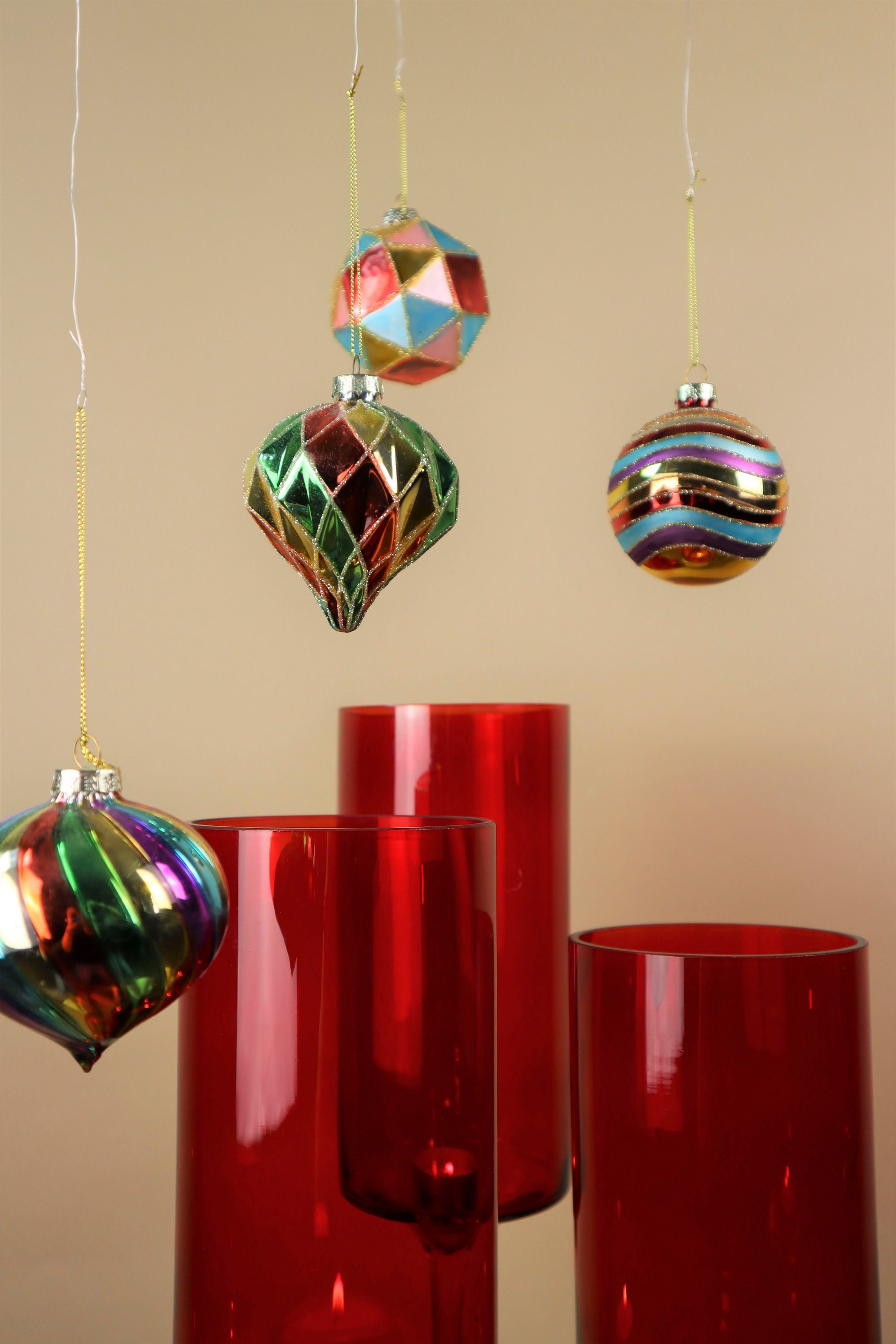 AM Design Weihnachtsbaumkugel »Weihnachtsdeko, Christbaumschmuck, Christbaumkugeln aus Glas« handdekoriert und mundgeblasen