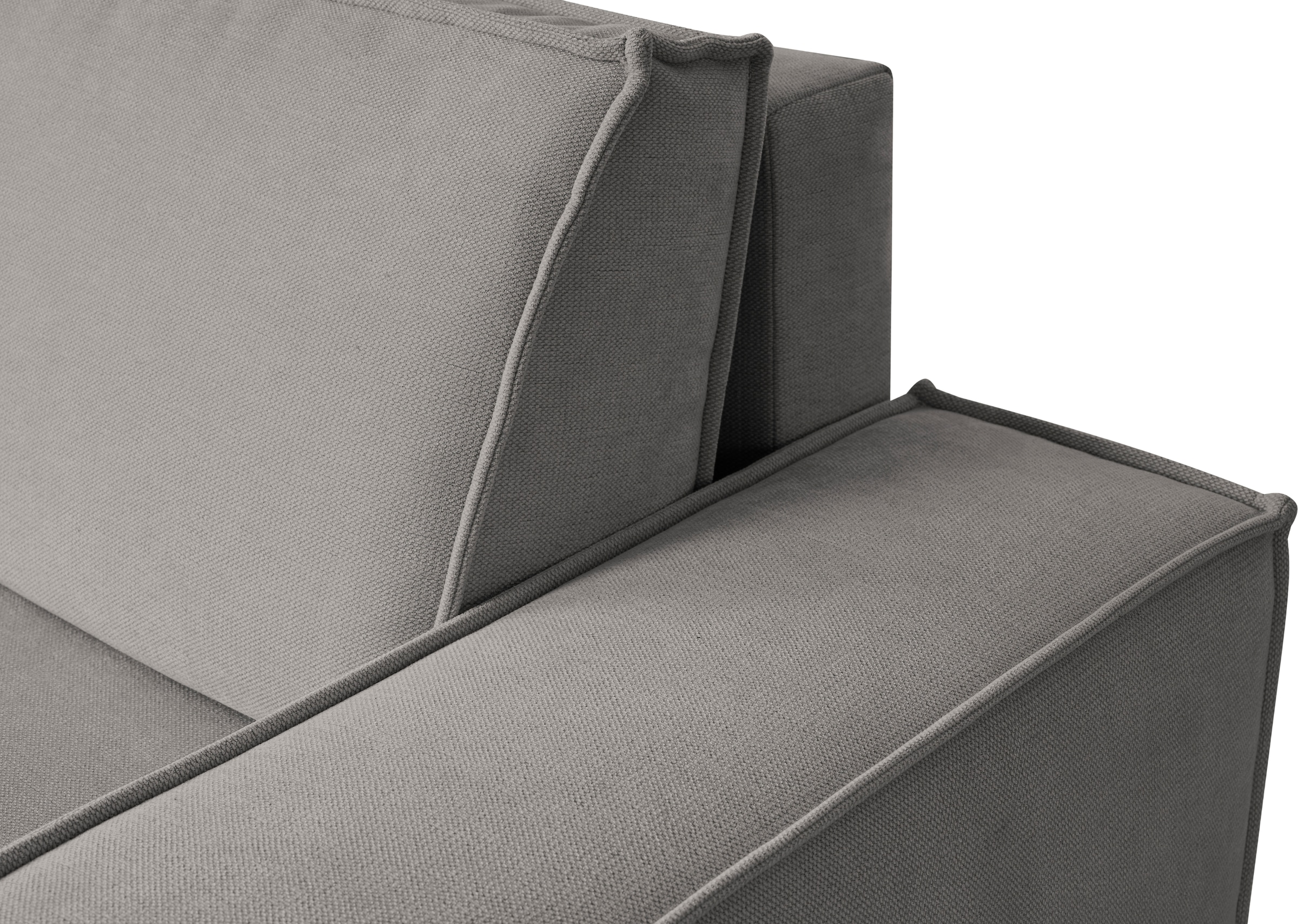 WERK2 Ecksofa »Treviso mit Bett und Bettfunktion, viel Platz, Strukturbezug, bequem« Struktur HOLMS, L-Form, Schlaffunktion, Bettkasten