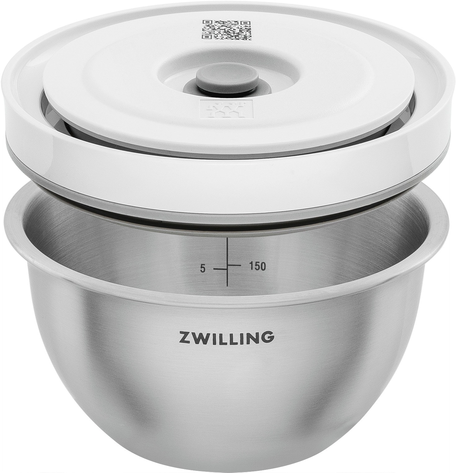 Zwilling Aufbewahrungsschüssel »Fresh & Save BOWLS«, (2 tlg., Schüssel inkl. Deckel), Vakuumschüssel S / 12 cm, Edelstahl