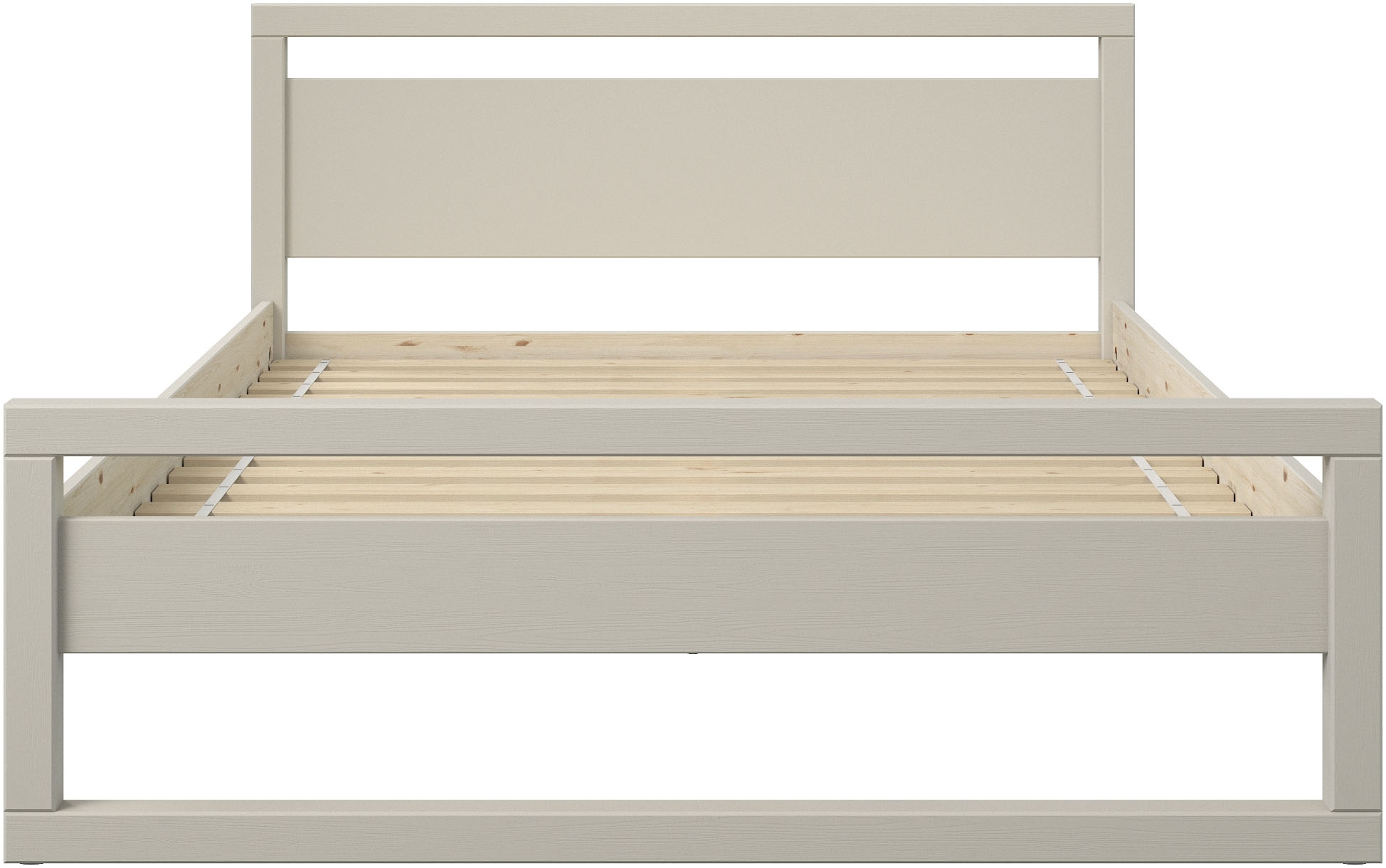 OTTO home Massivholzbett »Wellow , Kaschmir-Beige-Beige, Kiefer, inklusive Lattenrost« nordisch-modern, bis 180 kg belastbar, FSC® & Made in Europe