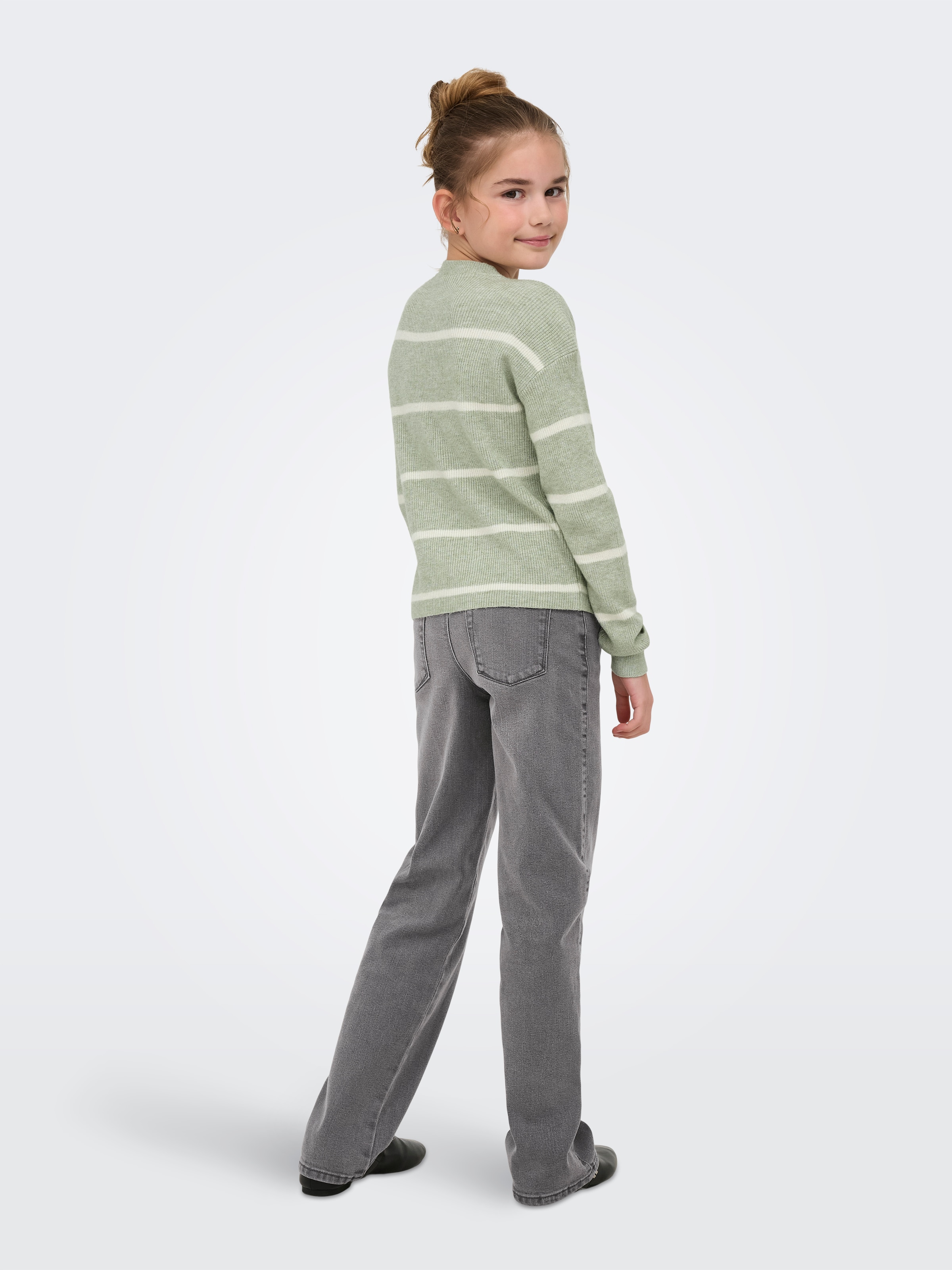KIDS ONLY Strickpullover »KOGFRANCA SHORT L/S STRIPE KNT NOOS« Viskosemischung, loose fit