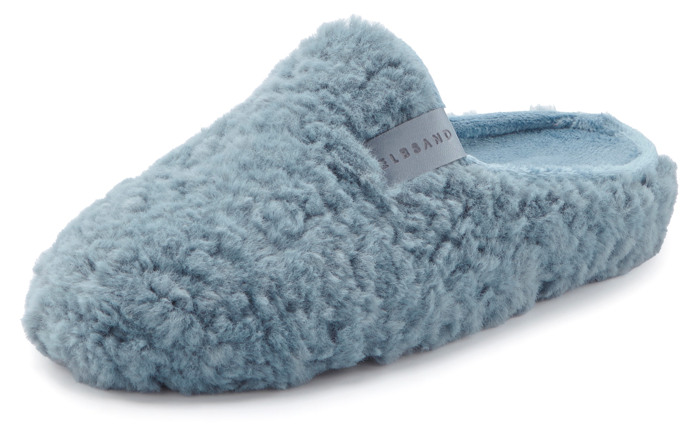 Elbsand Hausschuh  Pantolette, Pantoffel, Mule, Sandale, kuscheliges Fellimitat