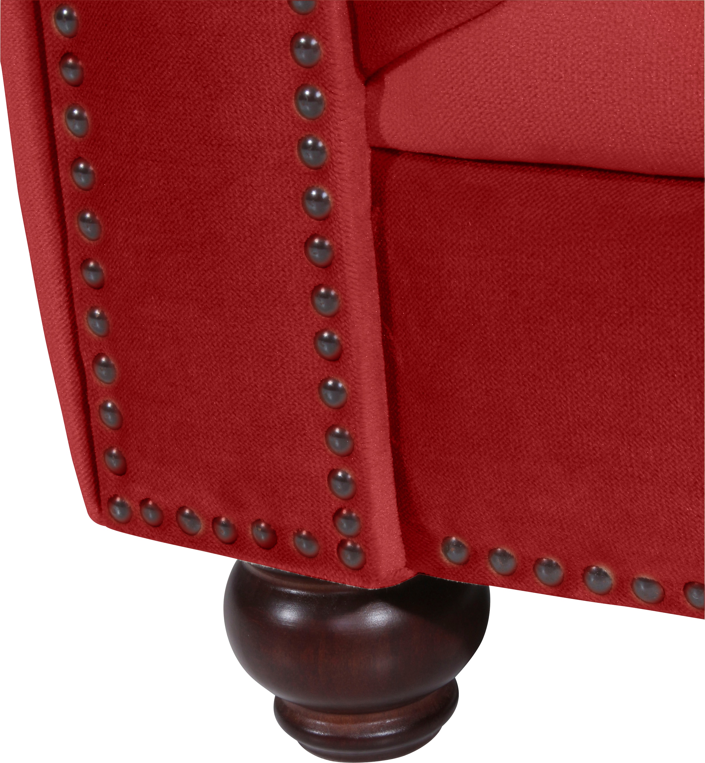Max Winzer® Chesterfield-Sofa »Old England Sofa 2,5-Sitzer mit edler Knopfheftung, bequem und edel«, hoher Sitzkomfort im Retrolook, Breite 218 cm