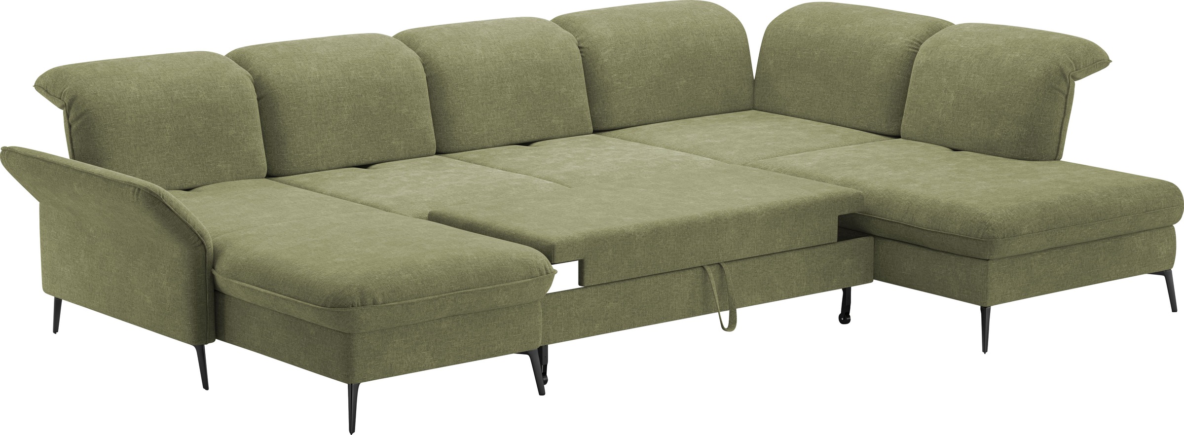 sit&more Wohnlandschaft »Emely, inkl. Sitztiefenverstellung«, wahlweise mit Bettfunktion,Bettkasten,Kopf- & Armteilverstellung