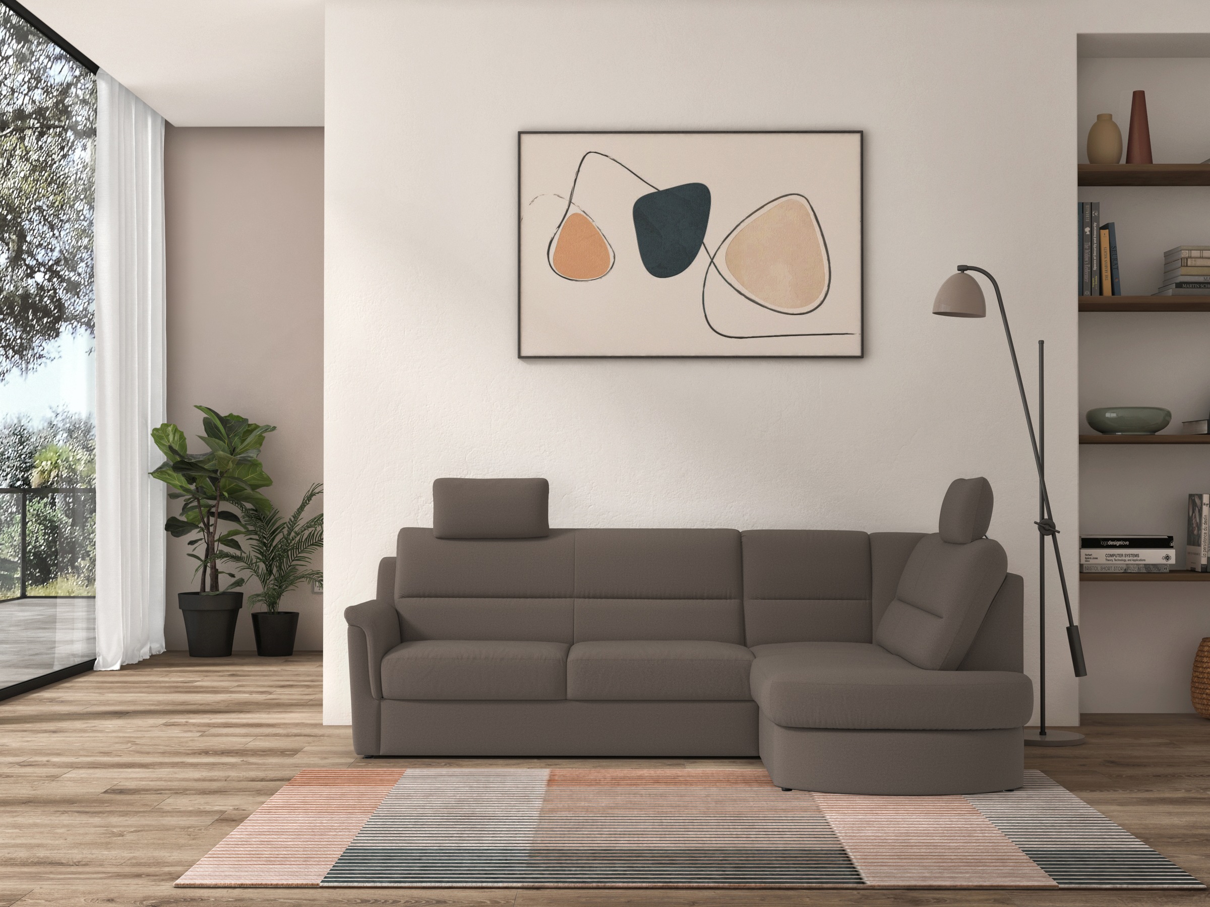 sit&more Ecksofa »Panini L-Form«, wahlweise mit Vorziehsitz und Bettkasten