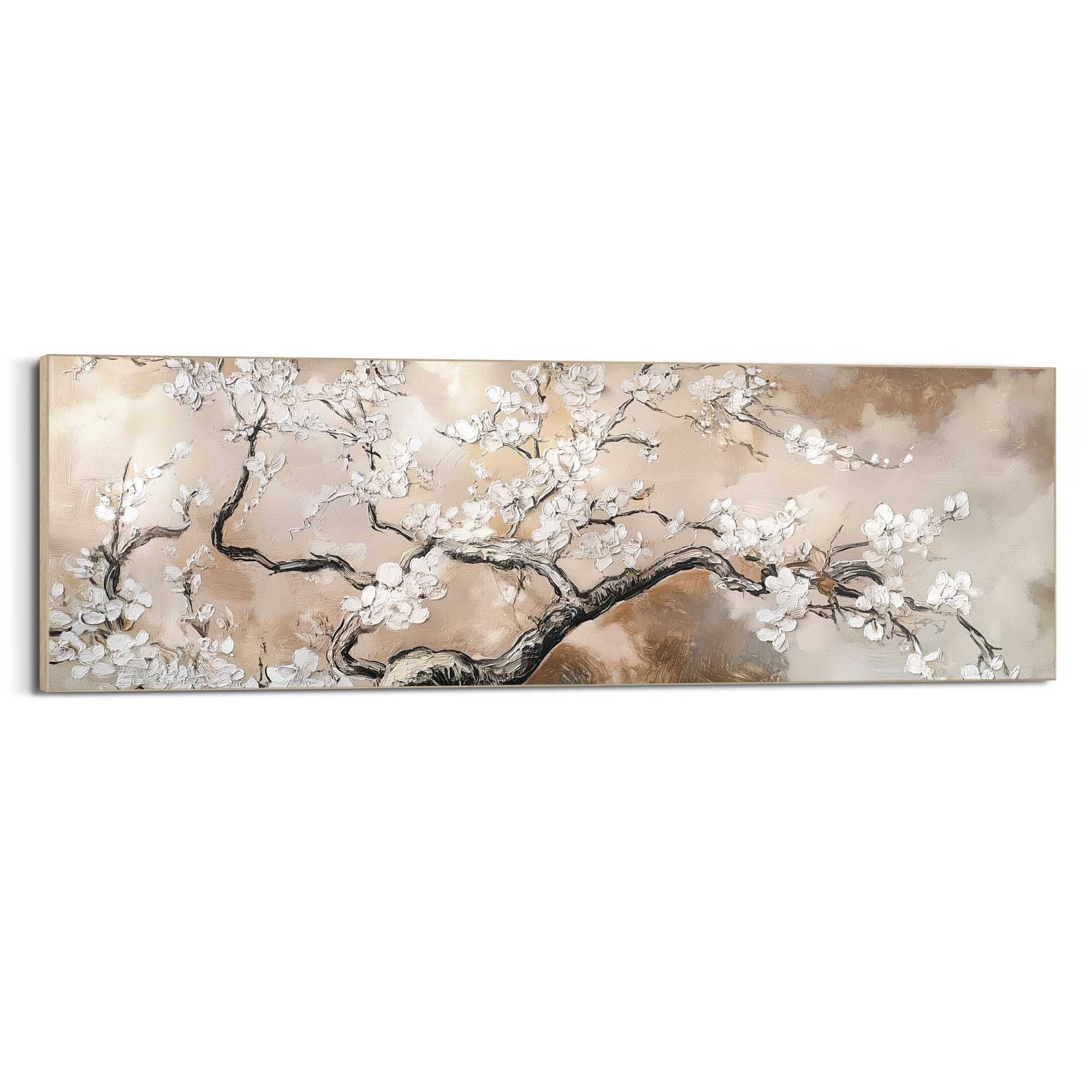 Reinders Wandbild "Baum mit Blüte" Wohnzimmer - Beige - MDF - Blumen und Pflanzen - 156x52 cm