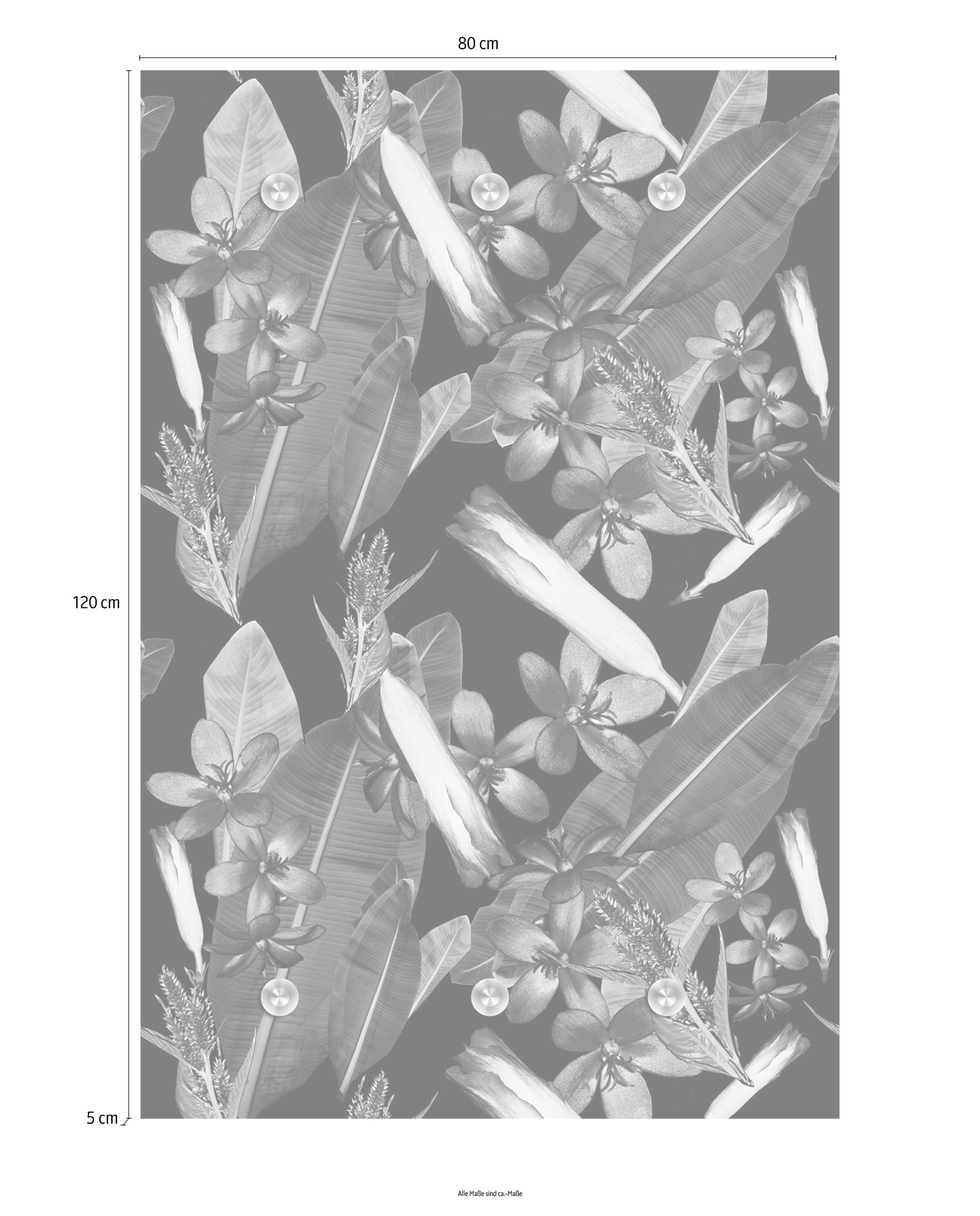 queence Garderobenleiste »Blumen«, mit 6 Haken, 80 x 120 cm