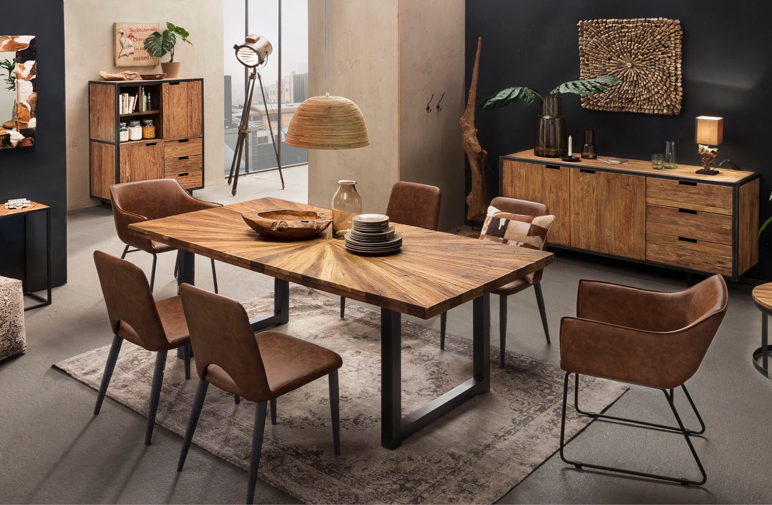 SIT Esstisch trendiges Kufen-Gestell