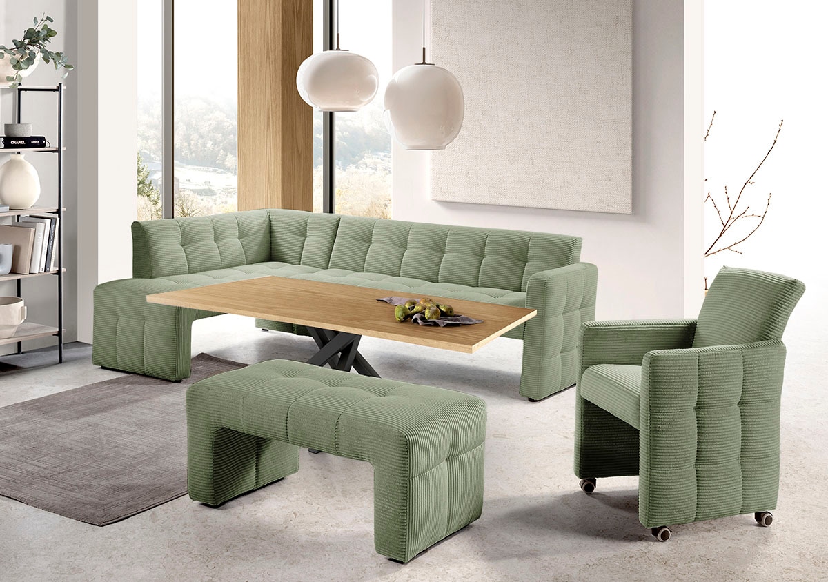 exxpo - sofa fashion Essbank »Barista, bequem und elegant, hohe Bodenfreiheit,«, Eckbank Barista bequem und elegant, hochwertige Detailverarbeitung