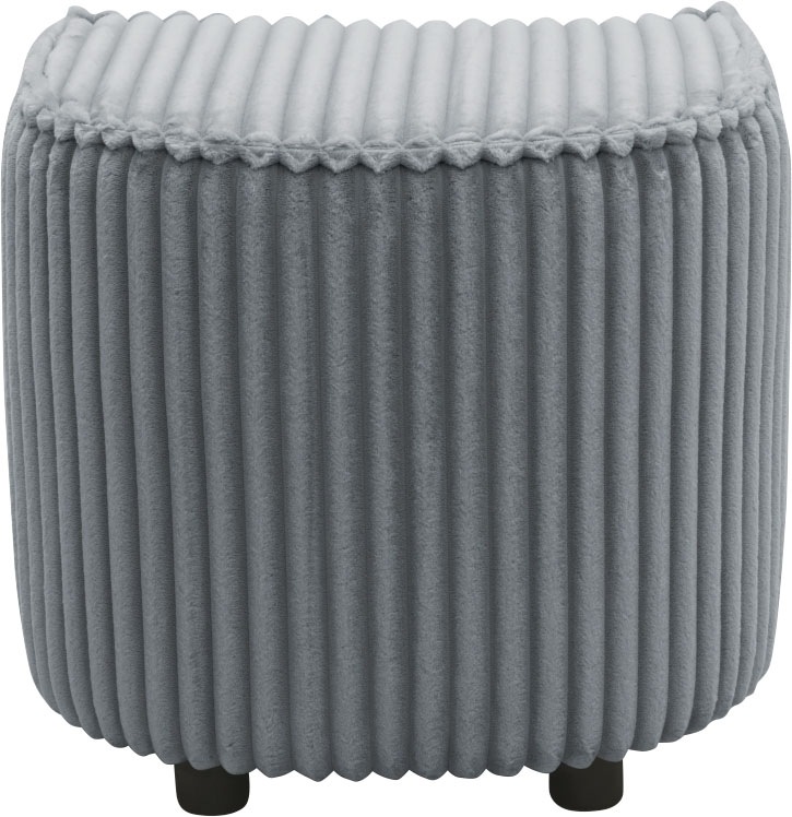 INOSIGN Polsterhocker »AMECA, Hocker, Fußhocker 52 x 47 x 46 cm (BxTxH)«, (1 St.), mit Mega-Cordstoff, sichelförmig