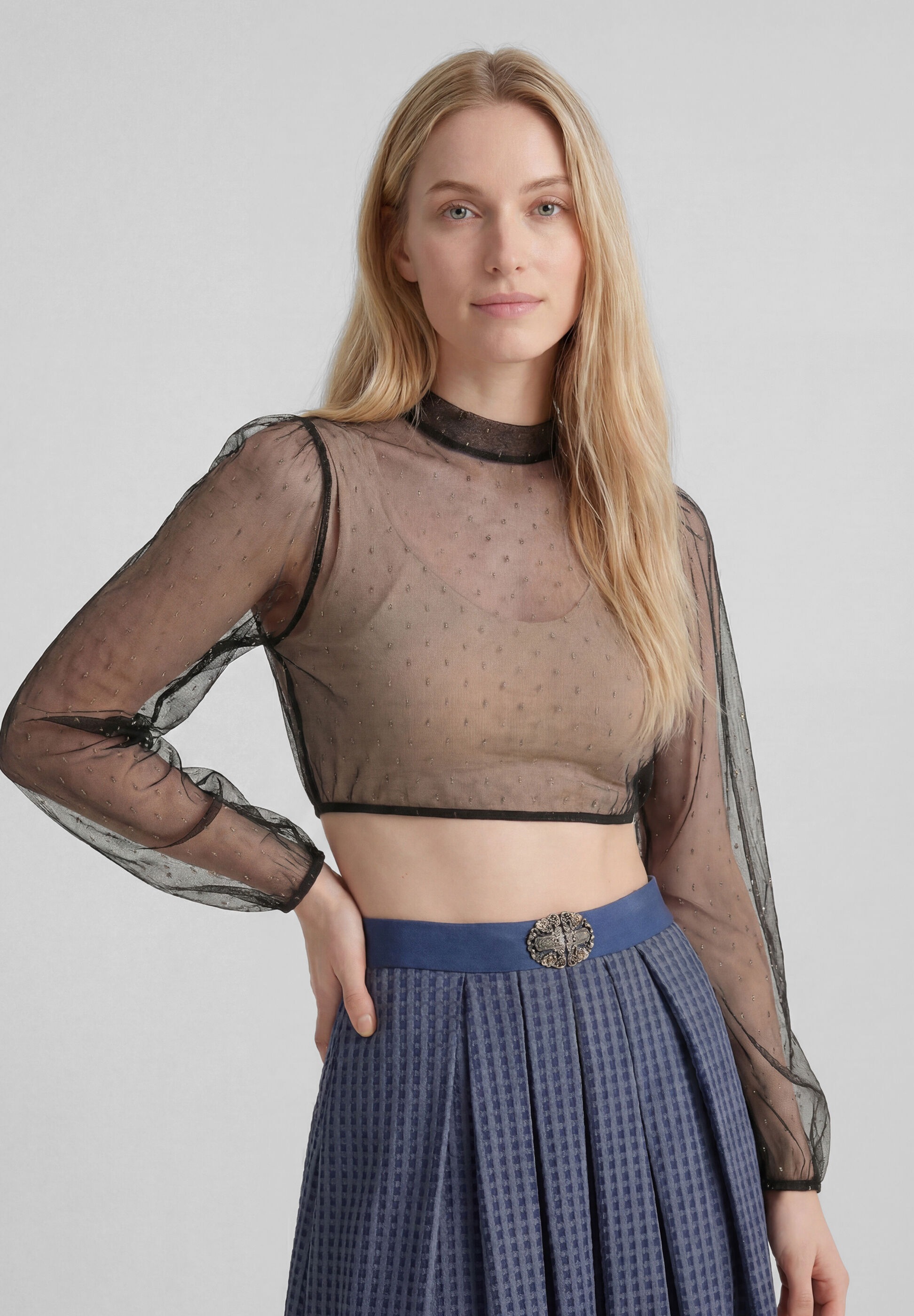 Spieth & Wensky Dirndlbluse »Spieth & Wensky Kiki Kiki« mit femininem Ausschnitt