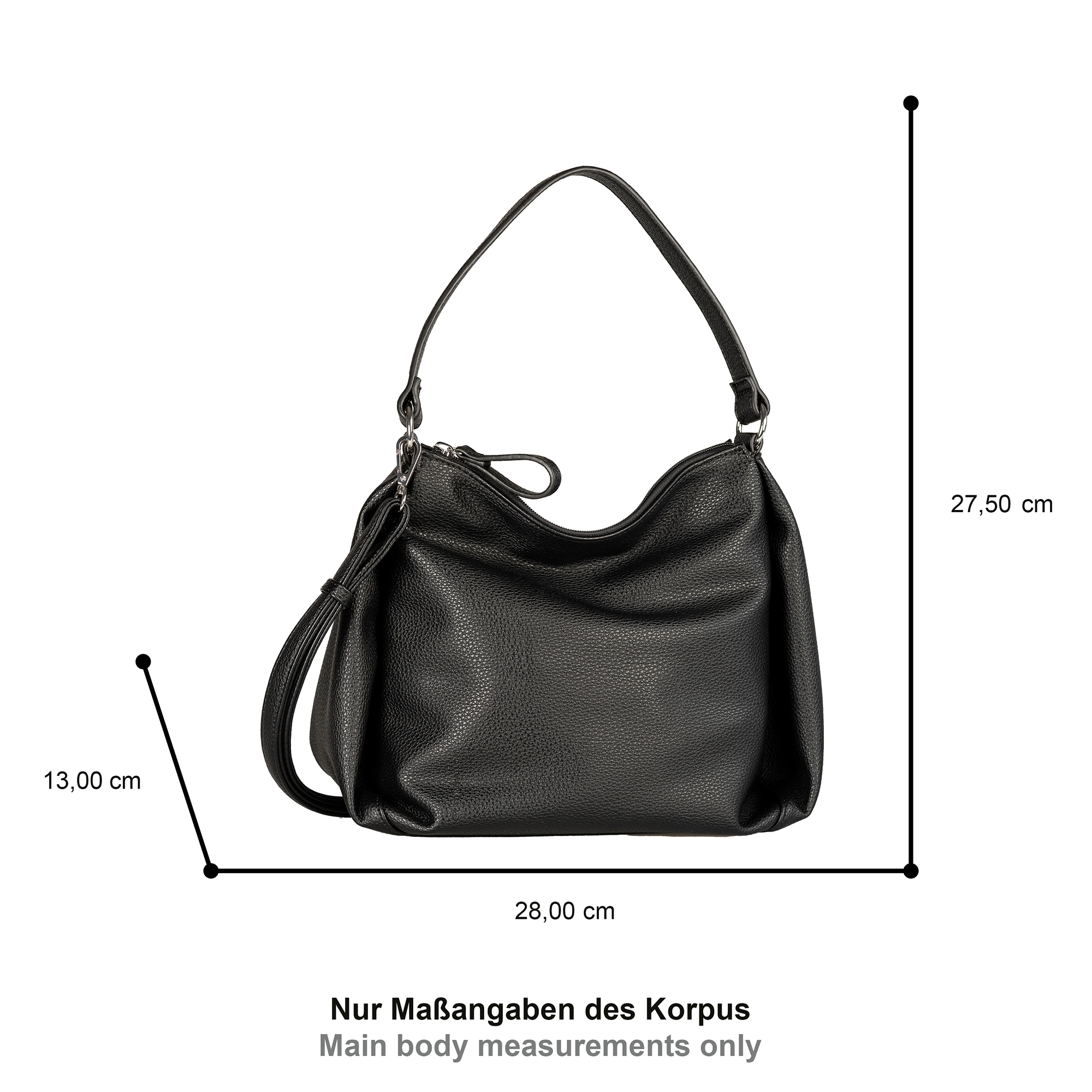 TOM TAILOR Umhängetasche »Cassia« leicht genarbtes Lederimitat mit ausgefeiltem Schnitt für viel Volumen