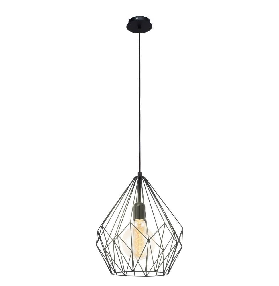 EGLO Pendelleuchte »CARLTON«, 1 flammig, Leuchtmittel E27 | ohne Leuchtmittel, Vintage Pendellampe, 1 flammig, Drahtgeflecht, Industrial, 110x31cm