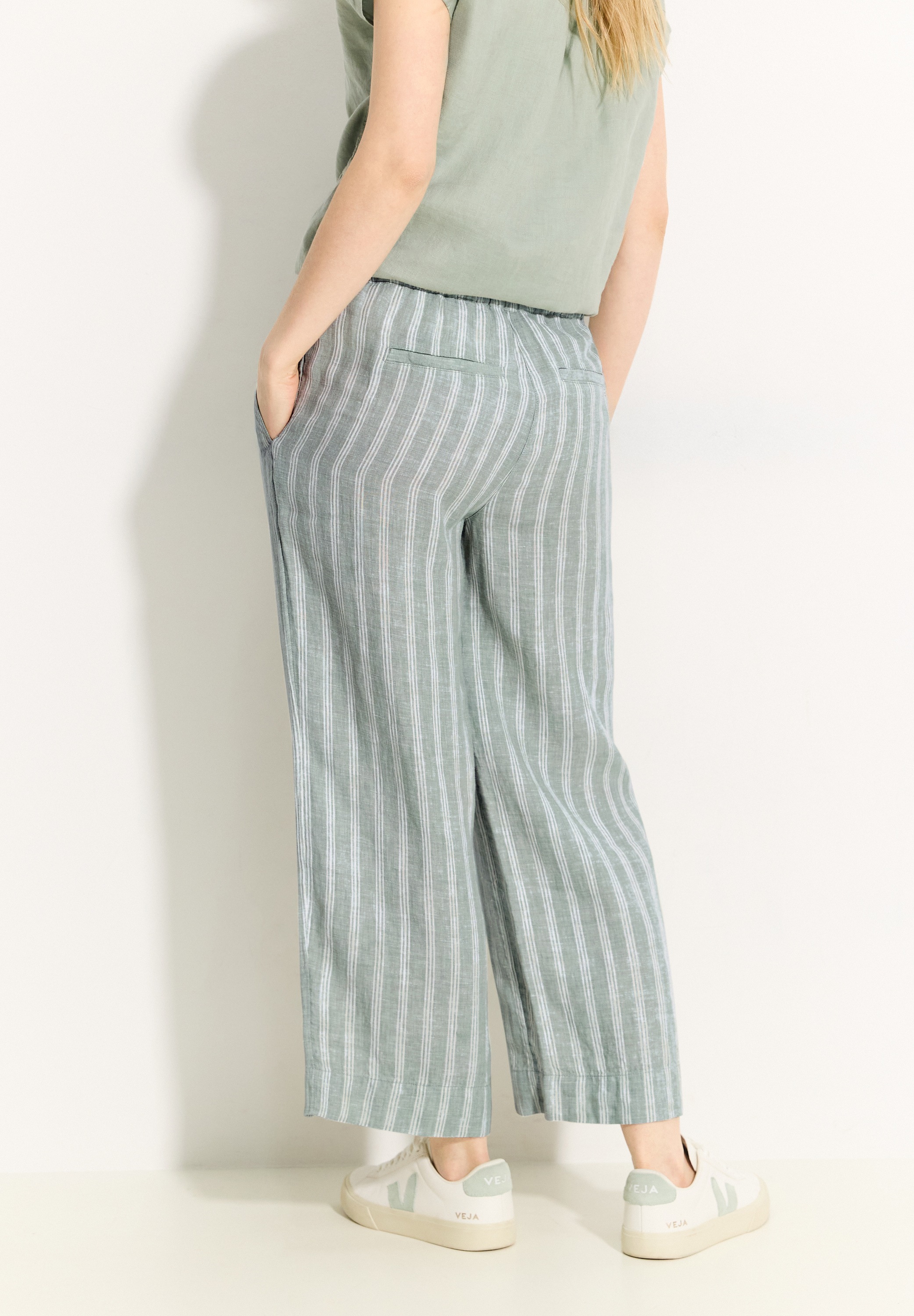 Cecil Leinenhose »NEELE«, mit Streifen im Culotte-Stil