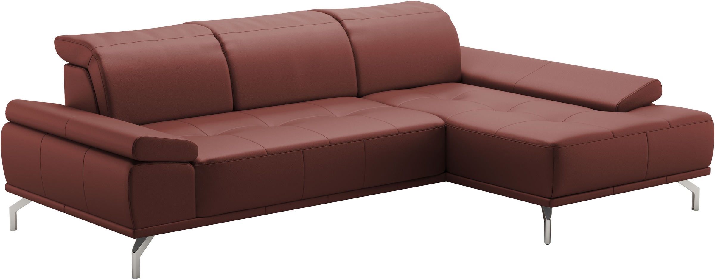 Places of Style Ecksofa »Caluna«, Inkl.Sitztiefenverstellung, wahlweise mit Kopf- und Armteilverstellung