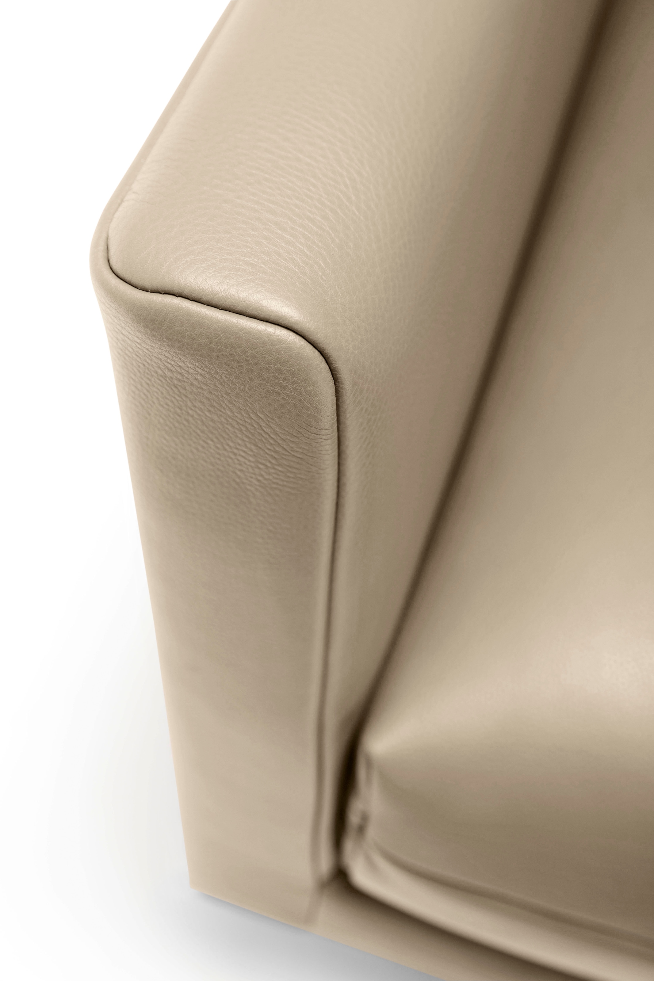 Creation BY ROLF BENZ 3-Sitzer »CR.414, Designsofa, edles Sofa, Loungesofa, Ledersofa, klares Design«, aus Leder oder Chenille, erstklassiger Sitzkomfort, legere Polsterung