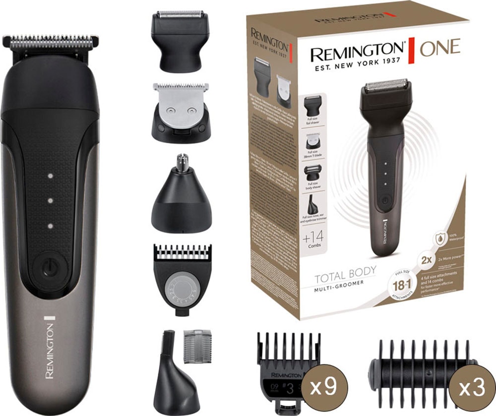 Remington Haar- und Bartschneider »PG780 One Totalbody Multigroomer«, 4 Aufsätze, inkl. 18 Aufsteckköpfe/-kämme