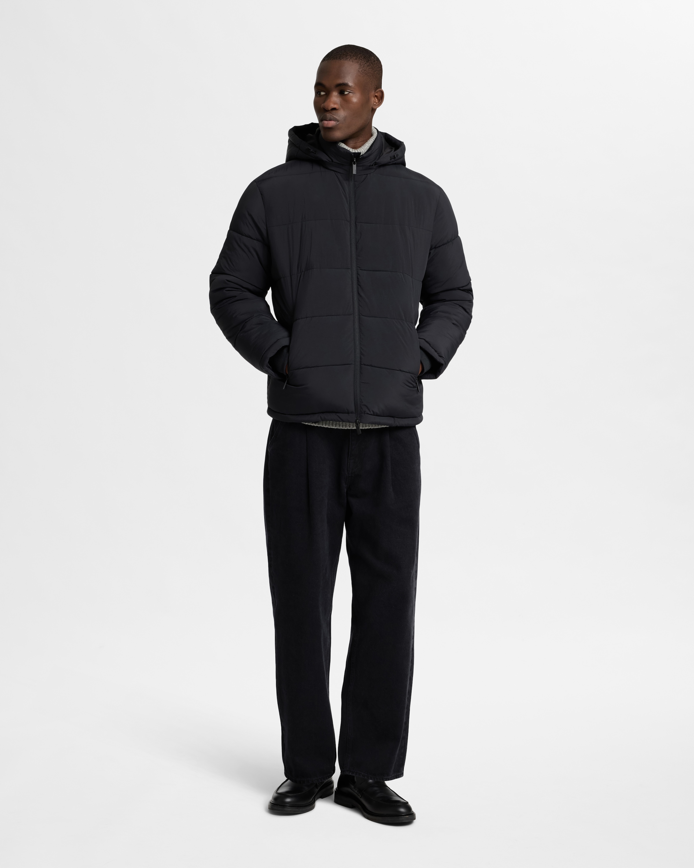 SELECTED HOMME Outdoorjacke »SLHCOOPER PUFFER JKT NOOS«, mit Kapuze