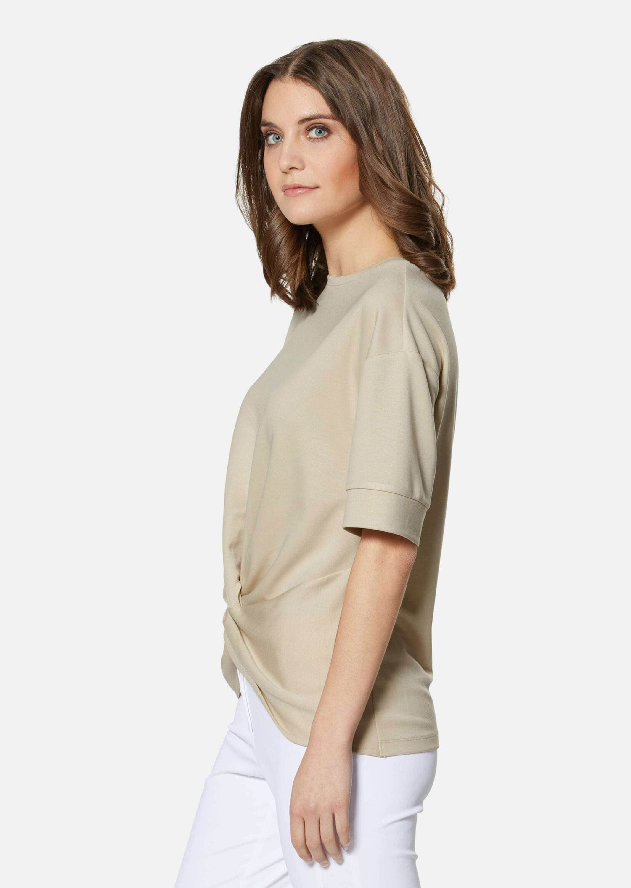 MADELEINE Kurzarmshirt »Sweatshirt Halbarm-Sweatshirt mit Knoten-Effekt«