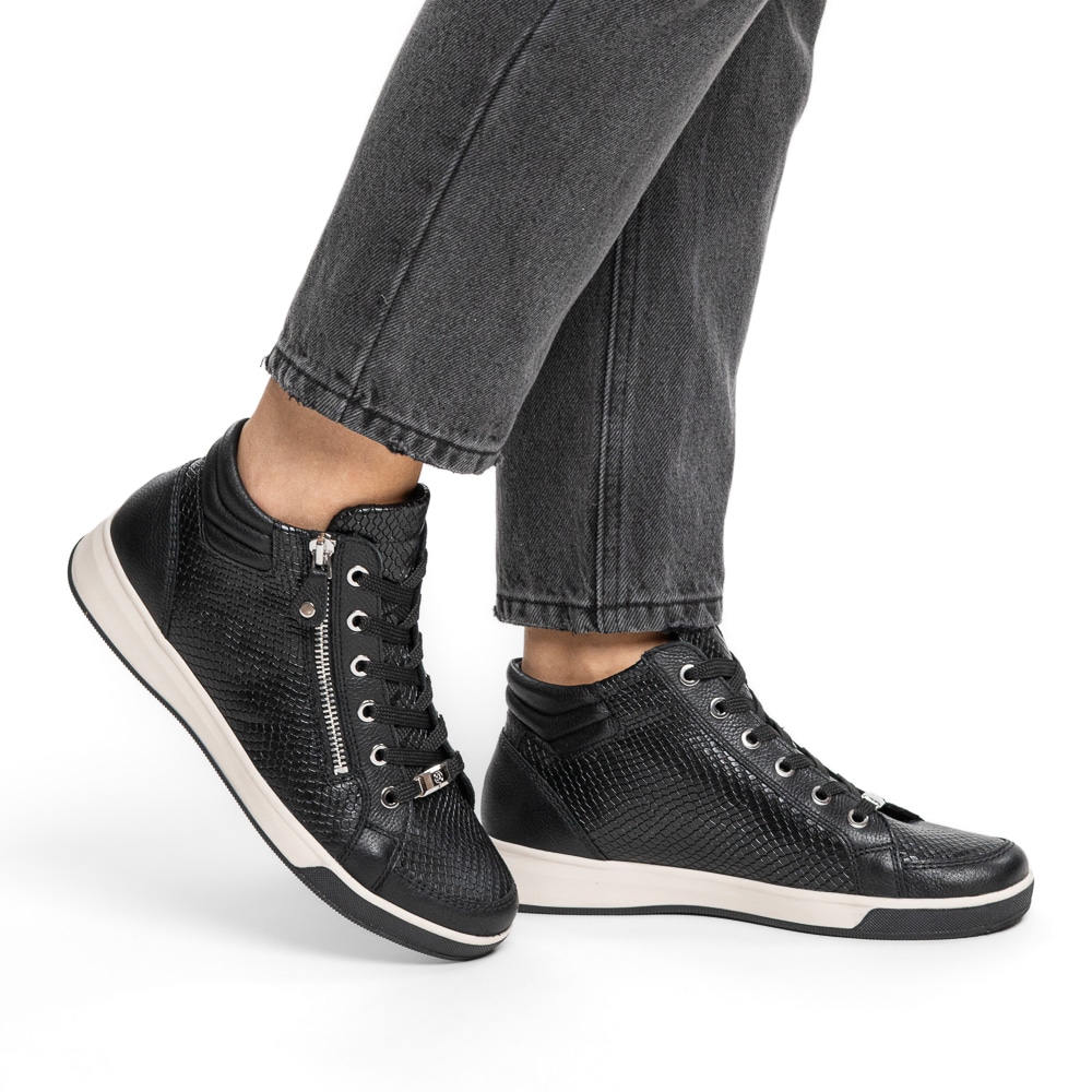 Ara Sneaker »ROM«  , Freizeitschuh, High-Top-Sneaker, Schnürschuh in Schuhweite G (=weit)