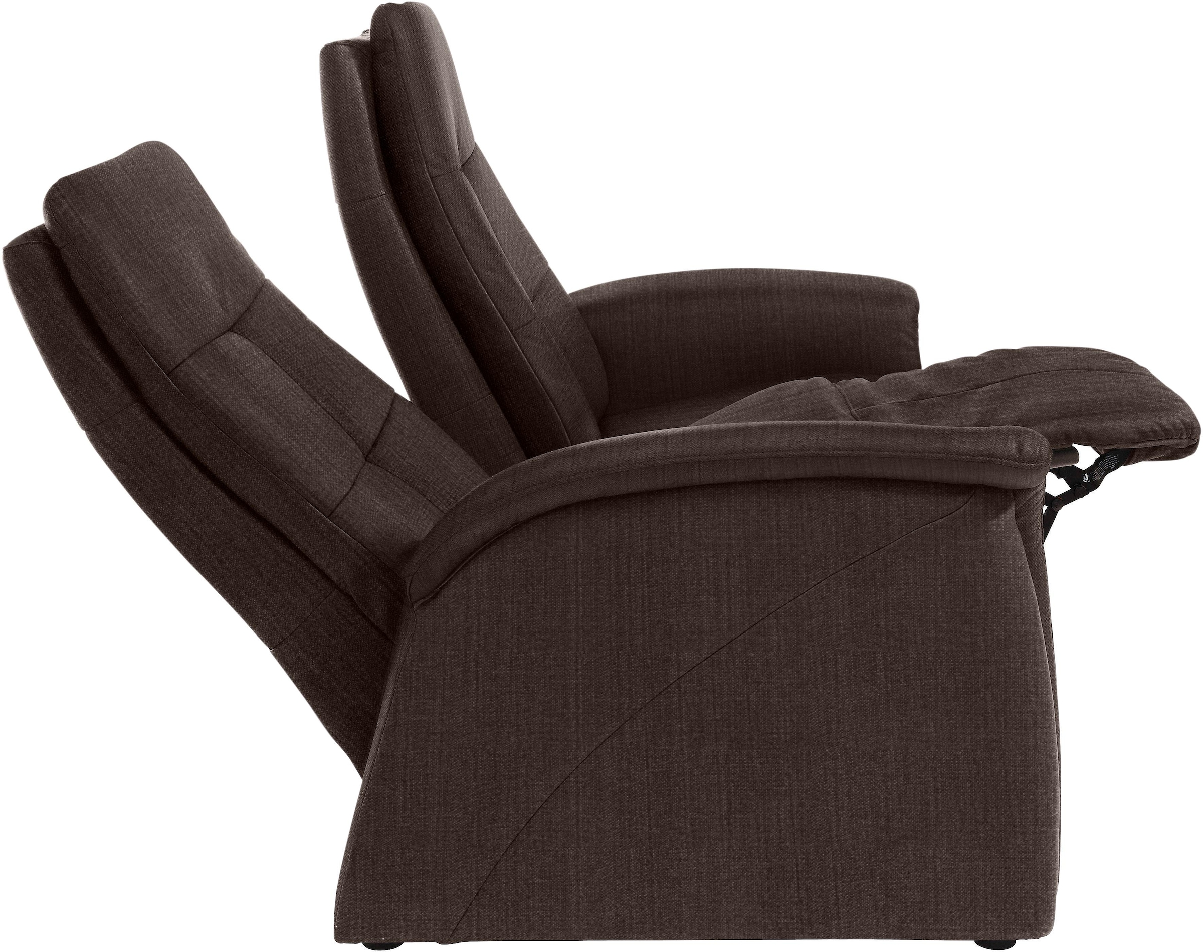 exxpo - sofa fashion Sofa »Tivoli, Kinosofa, bequem und komfortabel durch die Relaxfunktion« (2-sitzig), schmale Armlehnen