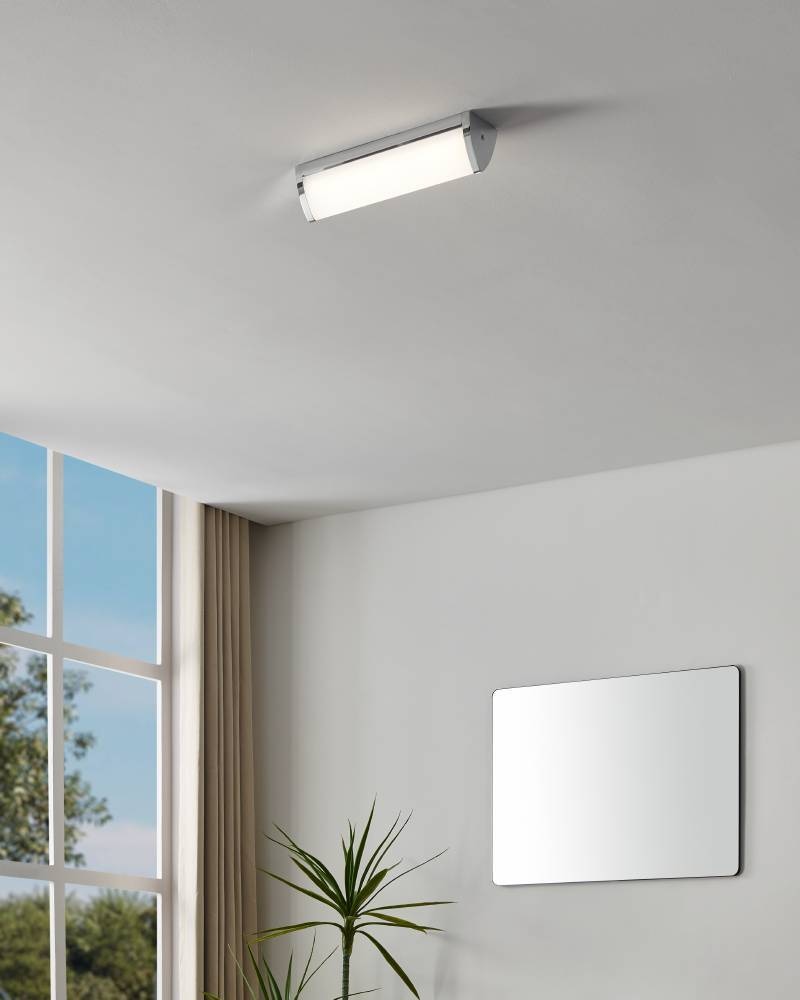 EGLO LED Wandleuchte »GITA 2 Wandlampe, Chrom, weiß, IP44, Spiegelleuchte, Badezimmerlampe« LED-Board Warmweiß Feuchtraumleuchte, Badezimmer, elegant, minimalitisch