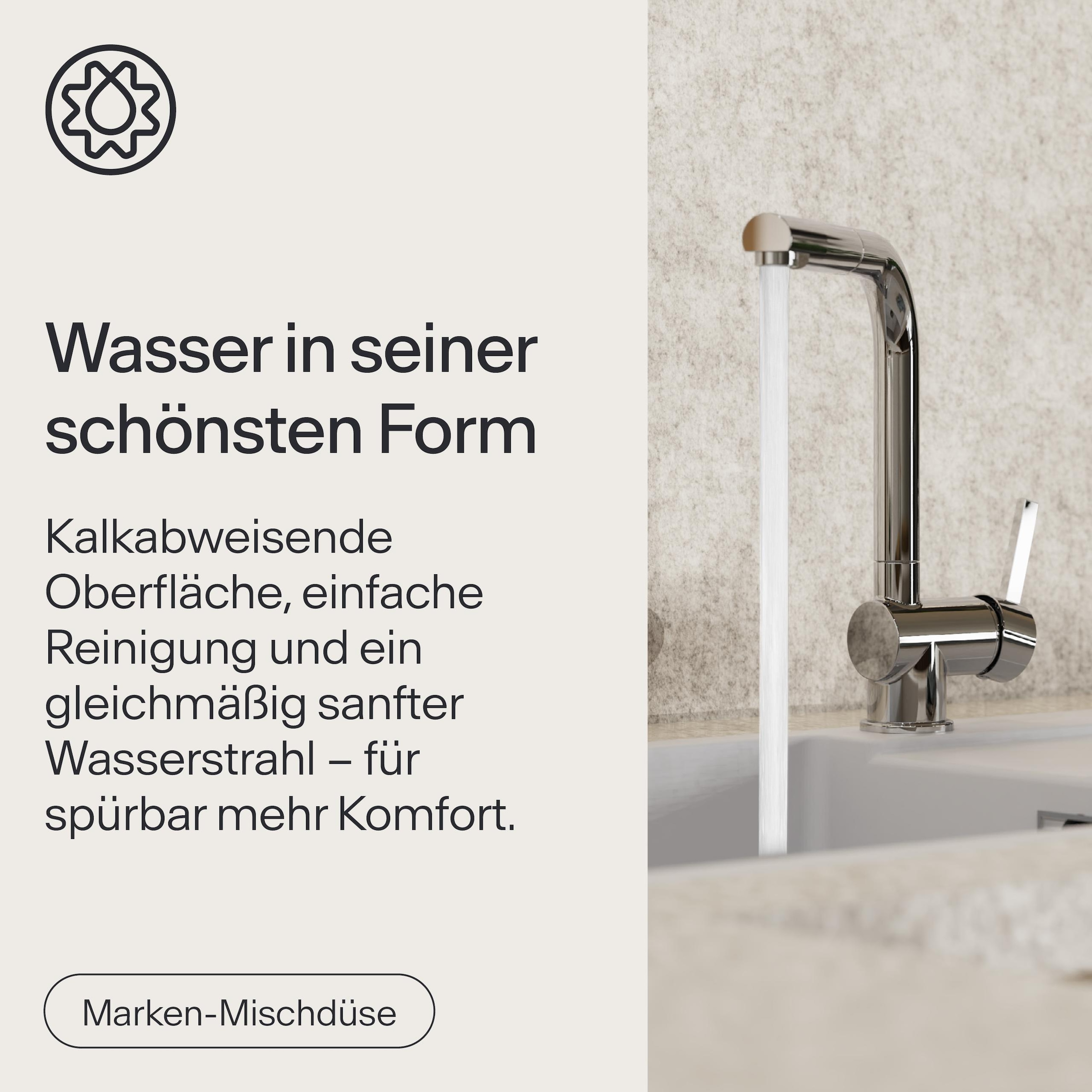 WASSERWERK Spültischarmatur »WK 4, Wasserhahn, Küche, Einhebelmischer« 360° schwenkbar, Cold-Start-Funkt., herausziehbar