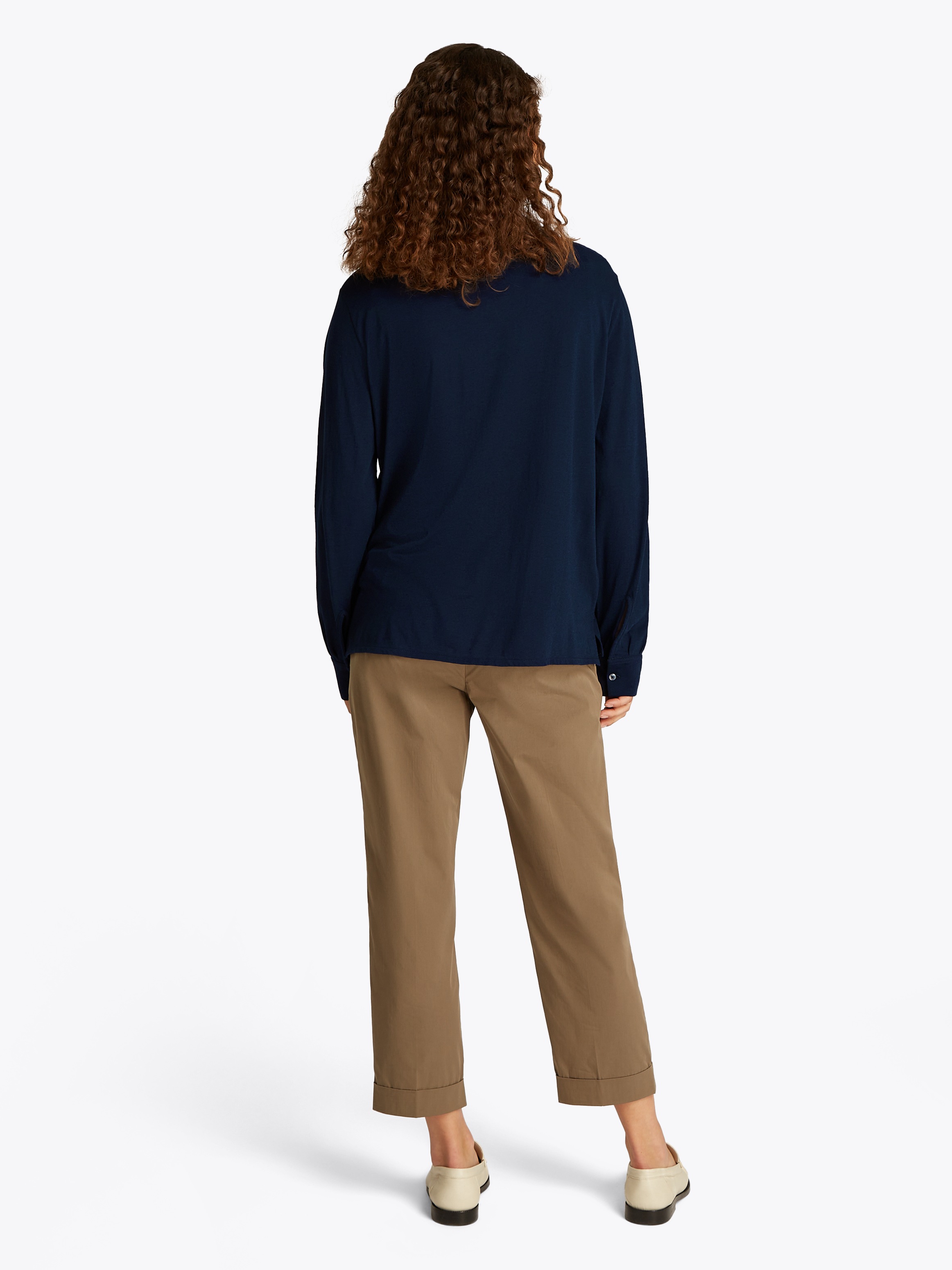 Tommy Hilfiger Klassische Bluse »CASUAL BTN DOWN SHIRT LS«, mit Metalllabel