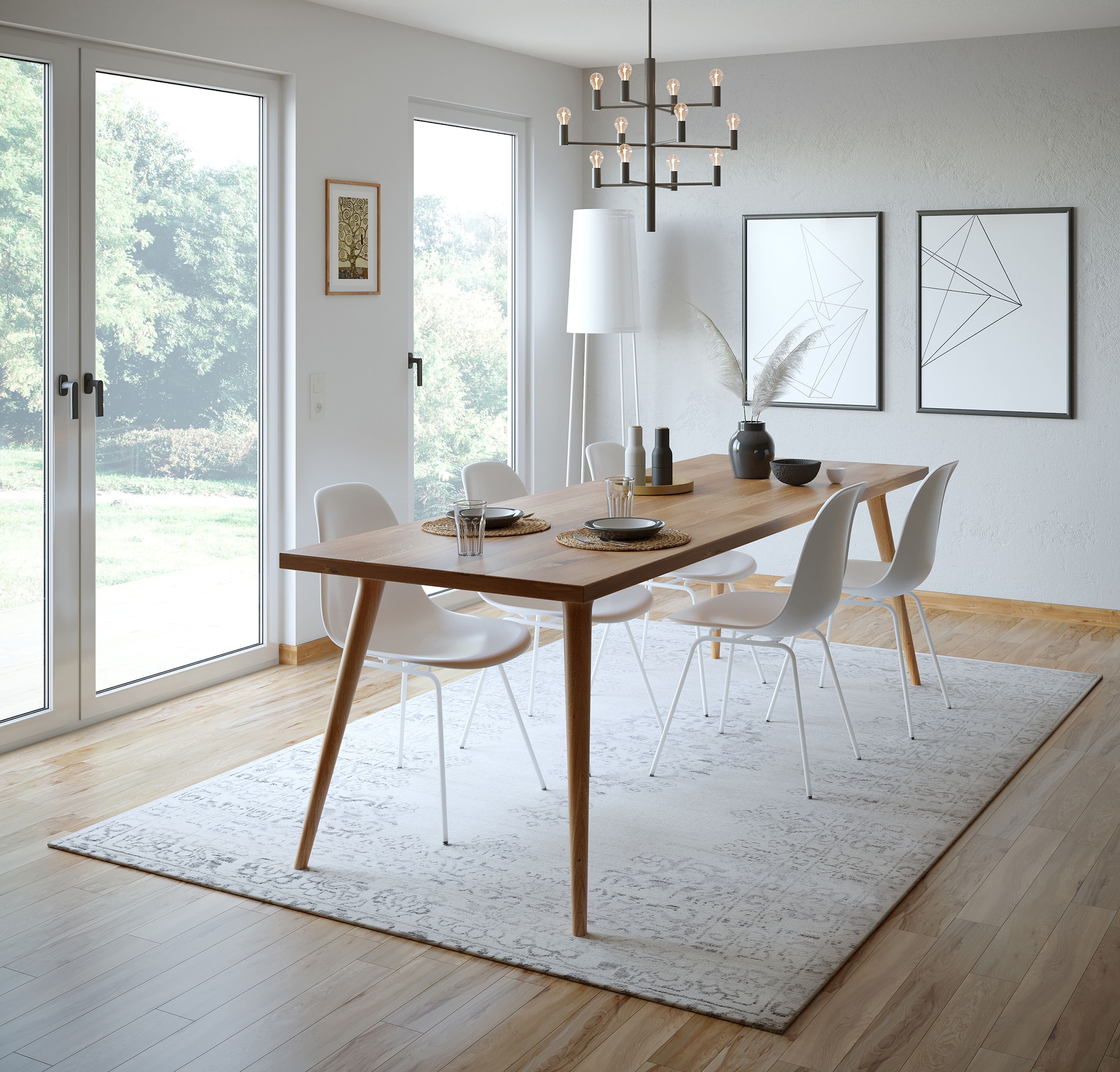 THEKO Wollteppich »Versian 1213« rechteckig 10 mm Höhe reine Wolle, handgeknüpft, Vintage Design