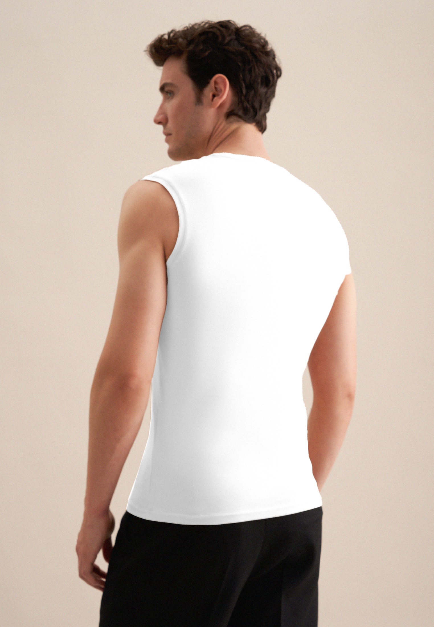 seidensticker Trägertop »Schwarze Rose« Ohne Arm V-Neck Uni