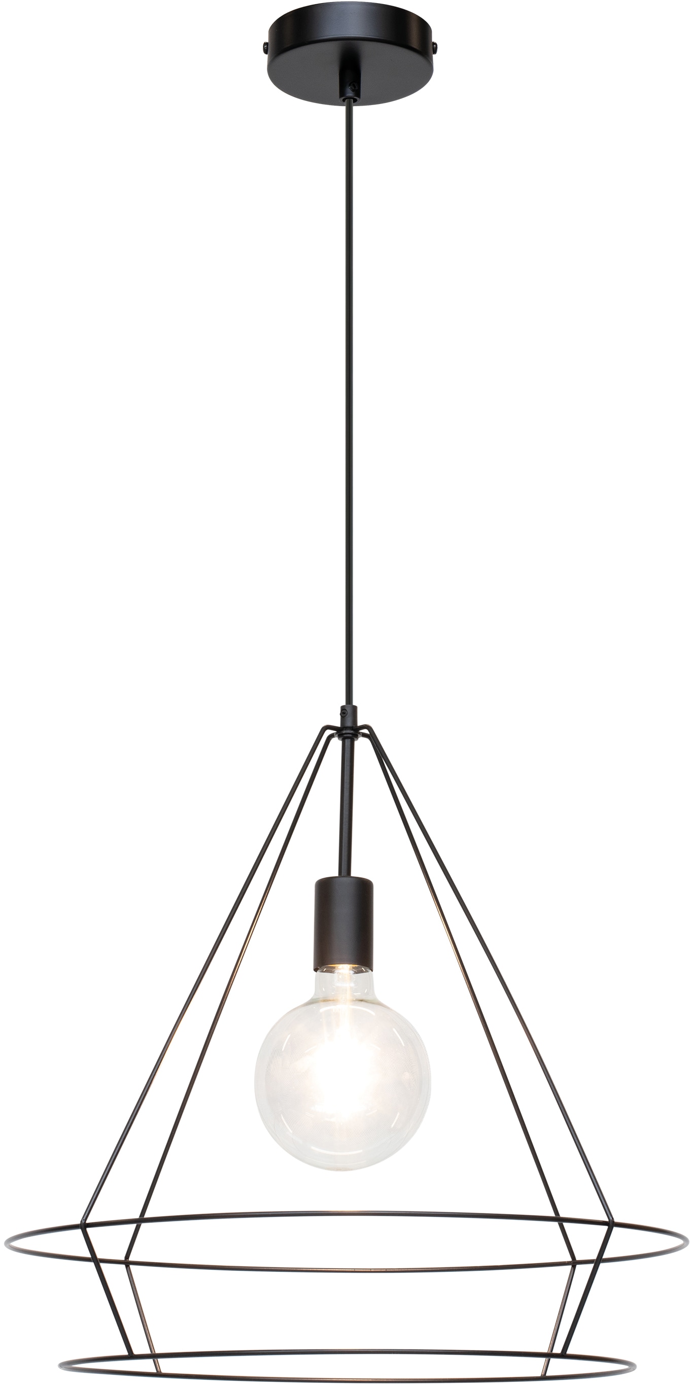 BRITOP LIGHTING Hängeleuchte »Casa Triango«, 1 flammig, Leuchtmittel E27 | ohne Leuchtmittel-Leuchtmittel wechselbar, Dekorative Leuchte aus Metall, passende LM E27 / exkl., Made in Europe