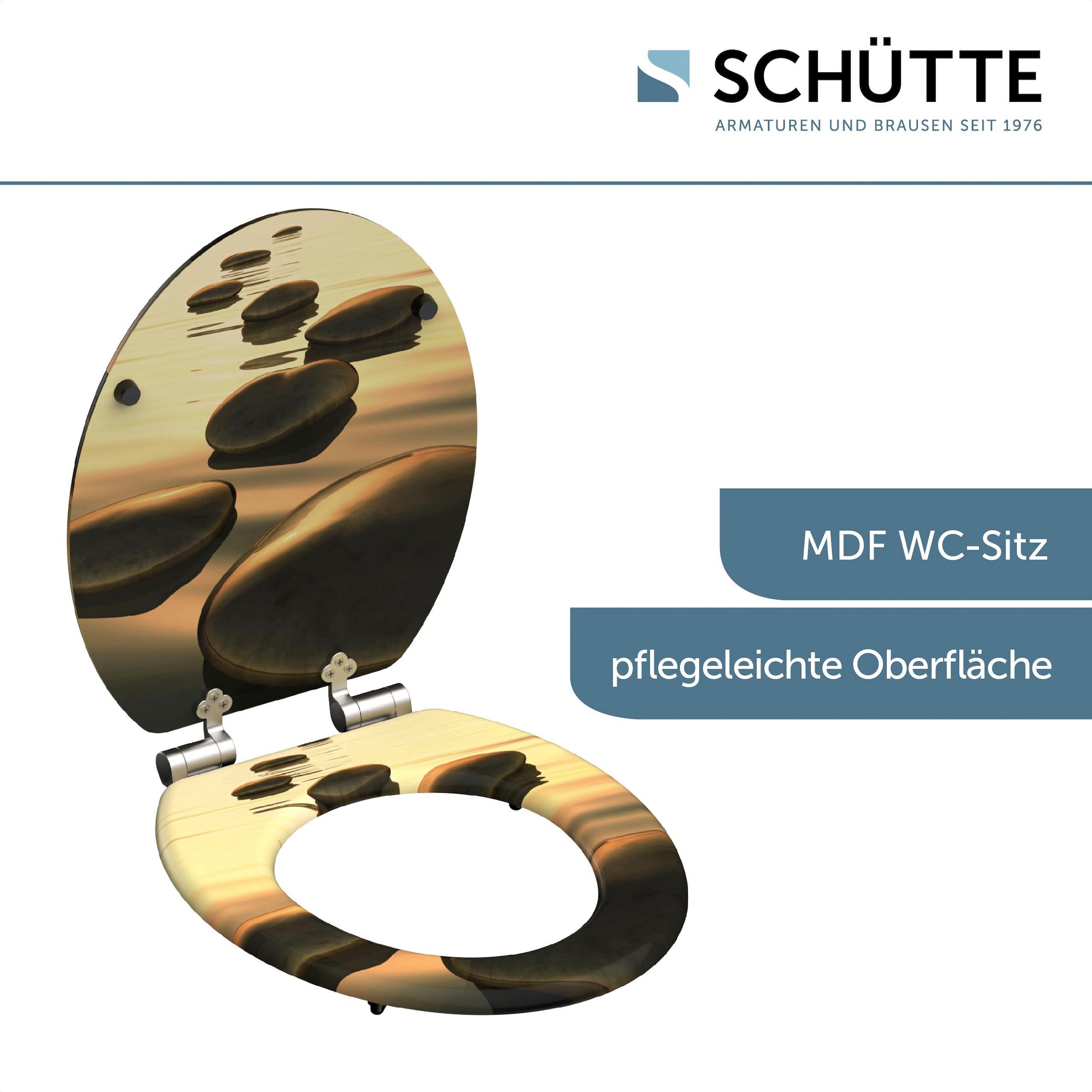 Schütte WC-Sitz »SEA STONE« mit Absenkautomatik und MDF Holzkern