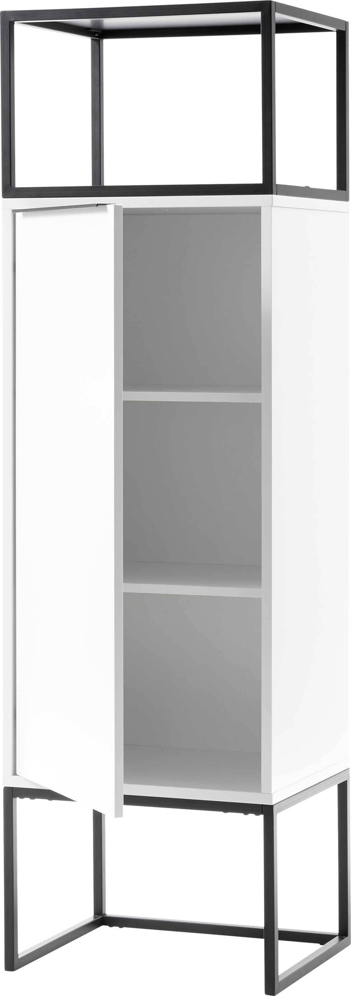 HBZ Highboard »Lille«, (1 St.), mit LED-Beleuchtung, Wohnzimmerschrank in Eiche Artisan NB
