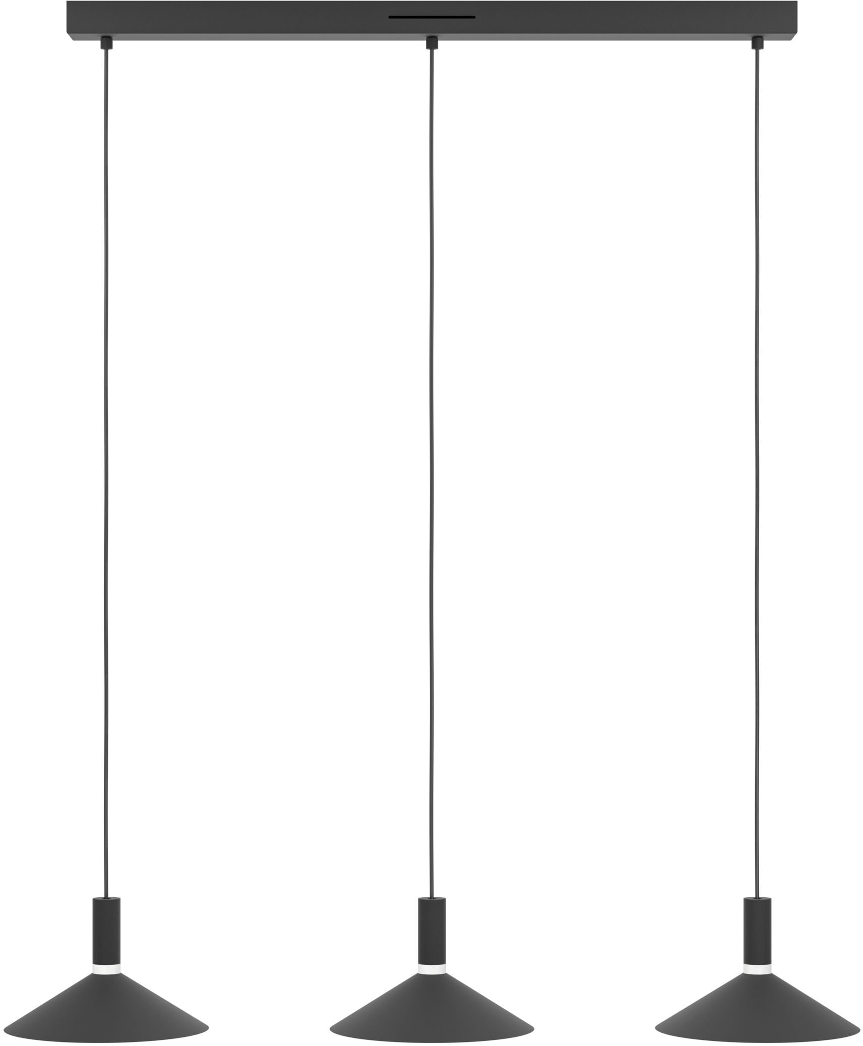 EGLO Hängeleuchte »CONOMAVILLA-Z Pendellampe - Stahl - LED - 3X7,5W - IP20« LED-Modul 1 Stk. Kaltweiß | Neutralweiß | RGB | Warmweiß Hängelampe, Deckenlampe, Wohnzimmer, Esszimmer, L92 x B22 x H120 cm