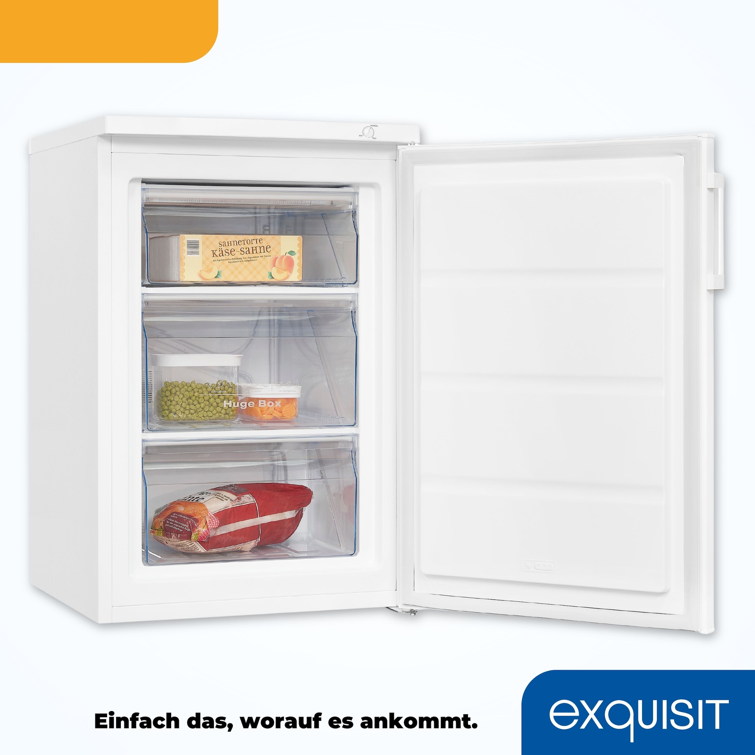 exquisit Gefrierschrank »GS81-H-010E«, 84,5 cm hoch, 56 cm breit, 85 L Volumen, 4 Sterne Gefrieren