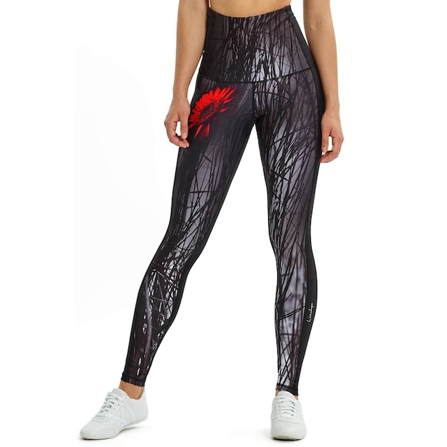 Winshape Leggings »HWL107-Red-Gerbera«, Core-Stability-Bund mit Bauch-Weg- Effekt bei ♕