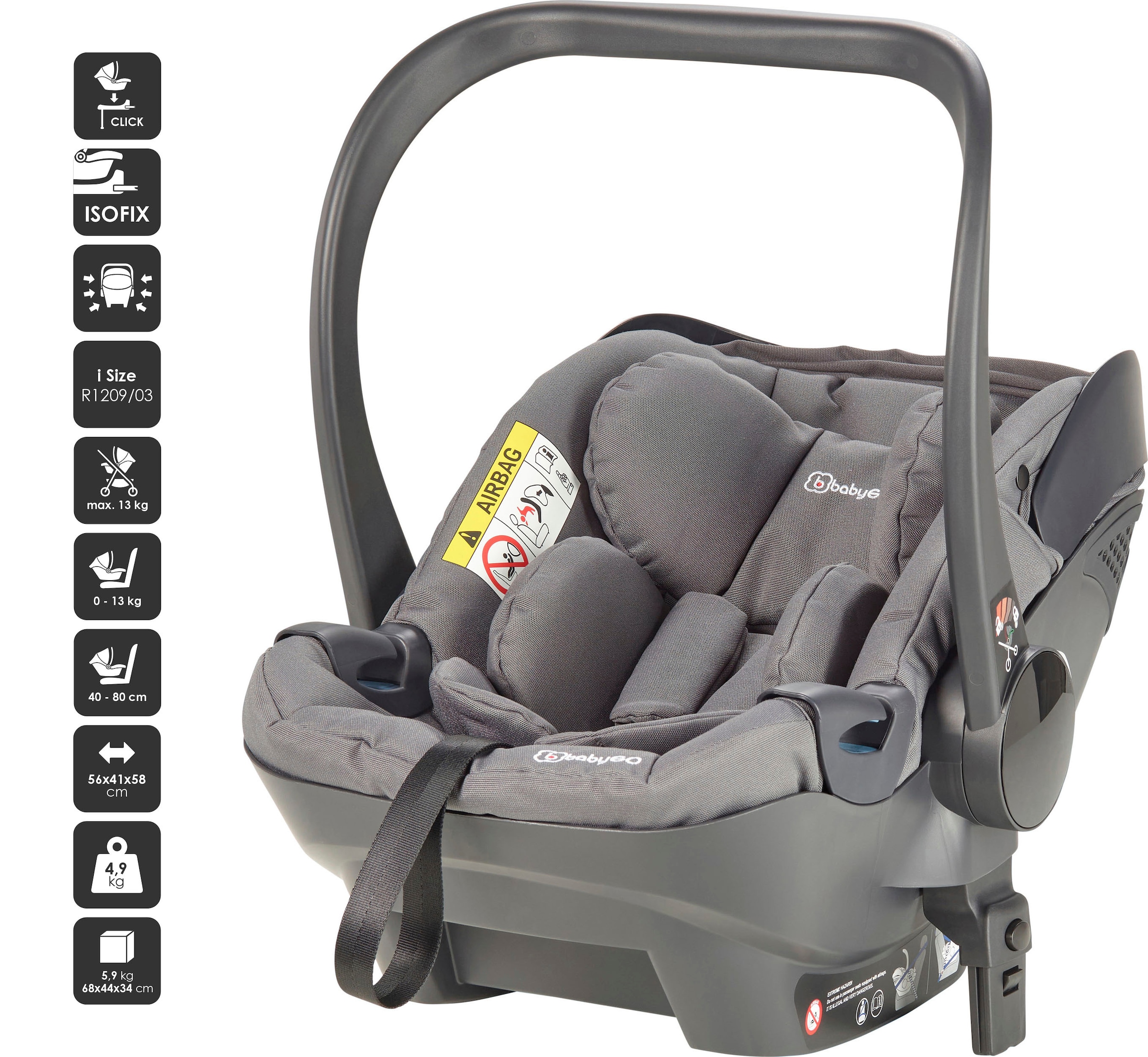 BabyGo Babyschale »Ultra I Size«, für 40-80 cm
