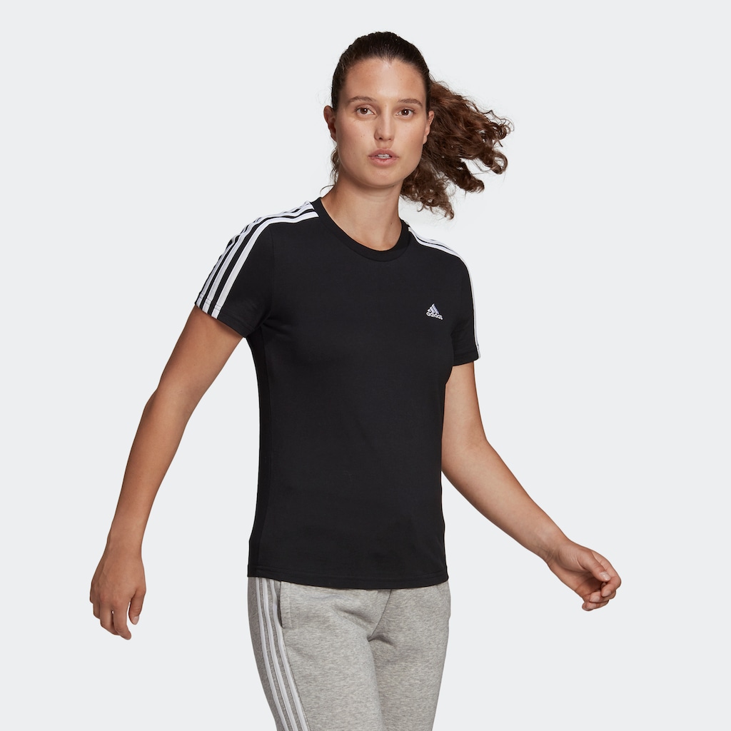 adidas Sportswear T-Shirt »LOUNGEWEAR ESSENTIALS SLIM 3-STREIFEN«