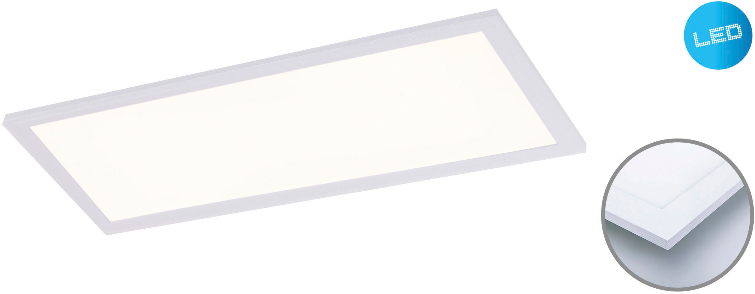 näve LED Panel »Nicola«, 1 flammig-flammig, weiß, Lichtfarbe neutralweiß, Länge 59,5cm, LED, inkl. Treiber