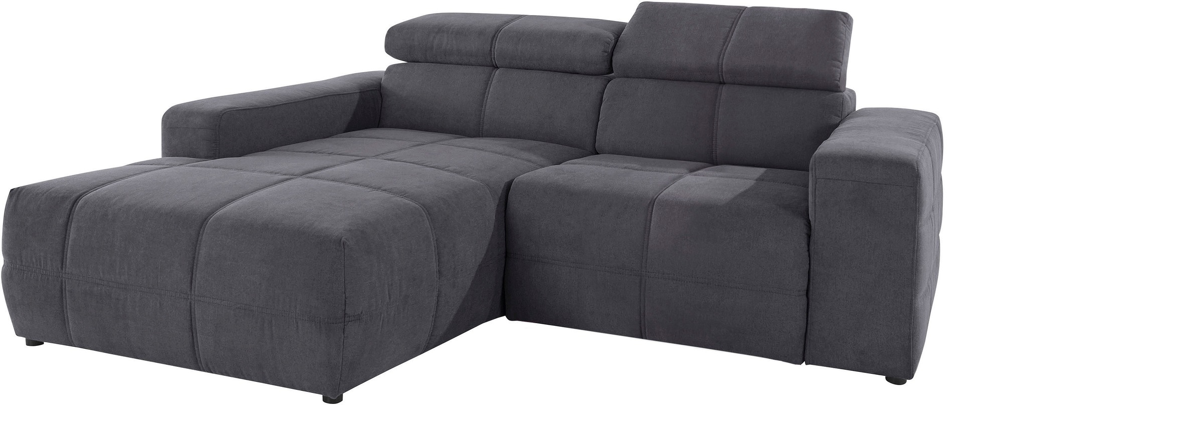 DOMO collection Ecksofa »Brandon kleine Ausführung B/T/H: 214/100/80 cm«, Mit Kopfteilverstellung, auch in Leder und Cord, L-Form