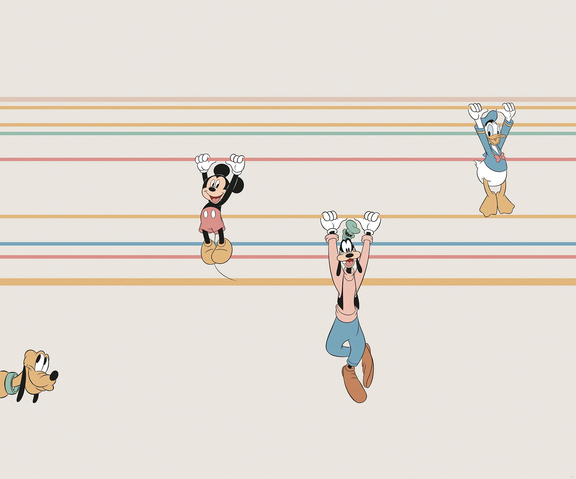 Komar Fototapete »Digitaldruck Vlies - Mickey Hanging with Friends - Größe 300 x 250 cm«, bedruckt, Kinderzimmer