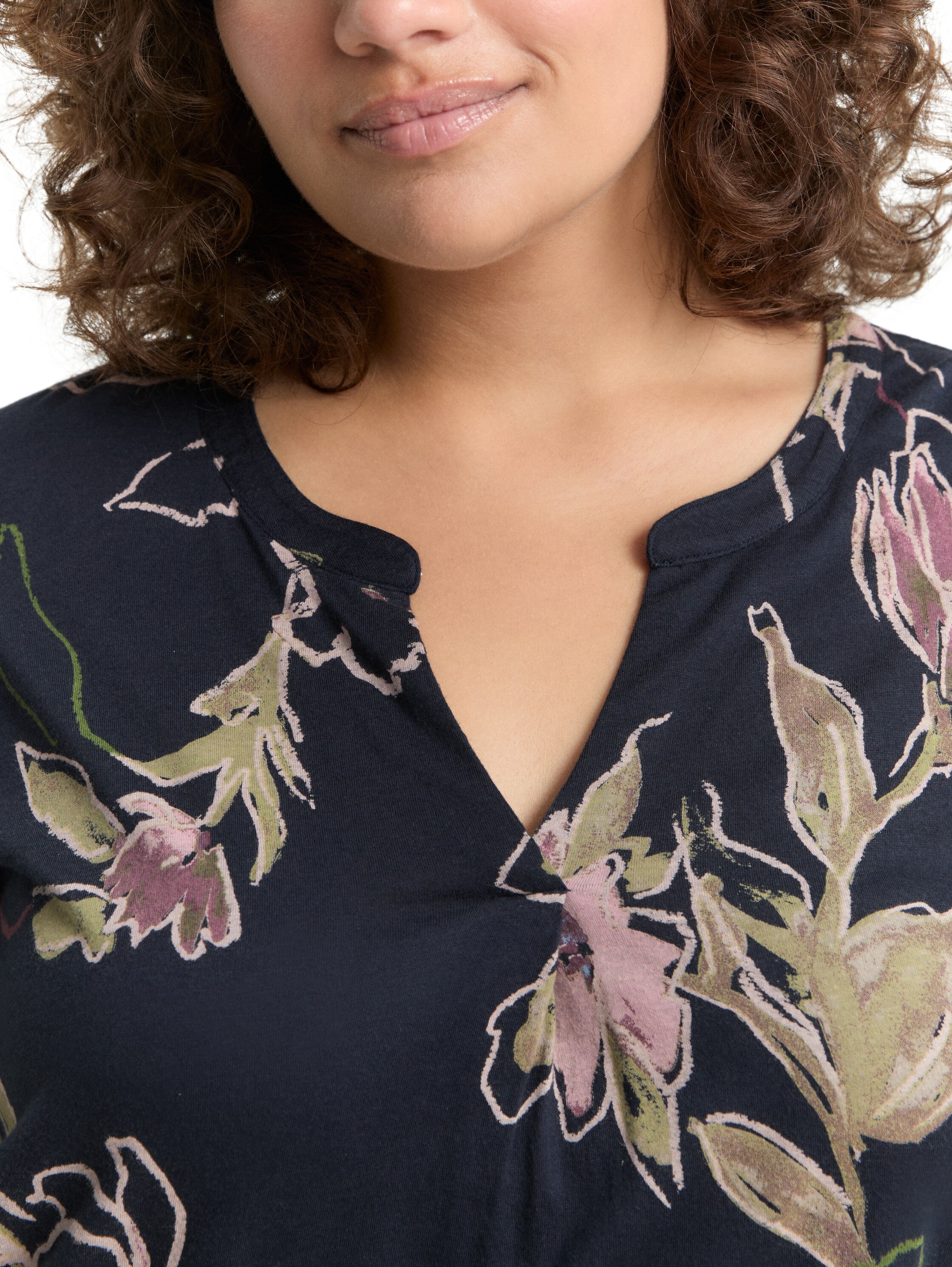 TOM TAILOR PLUS Blusenshirt, mit All-Over Print