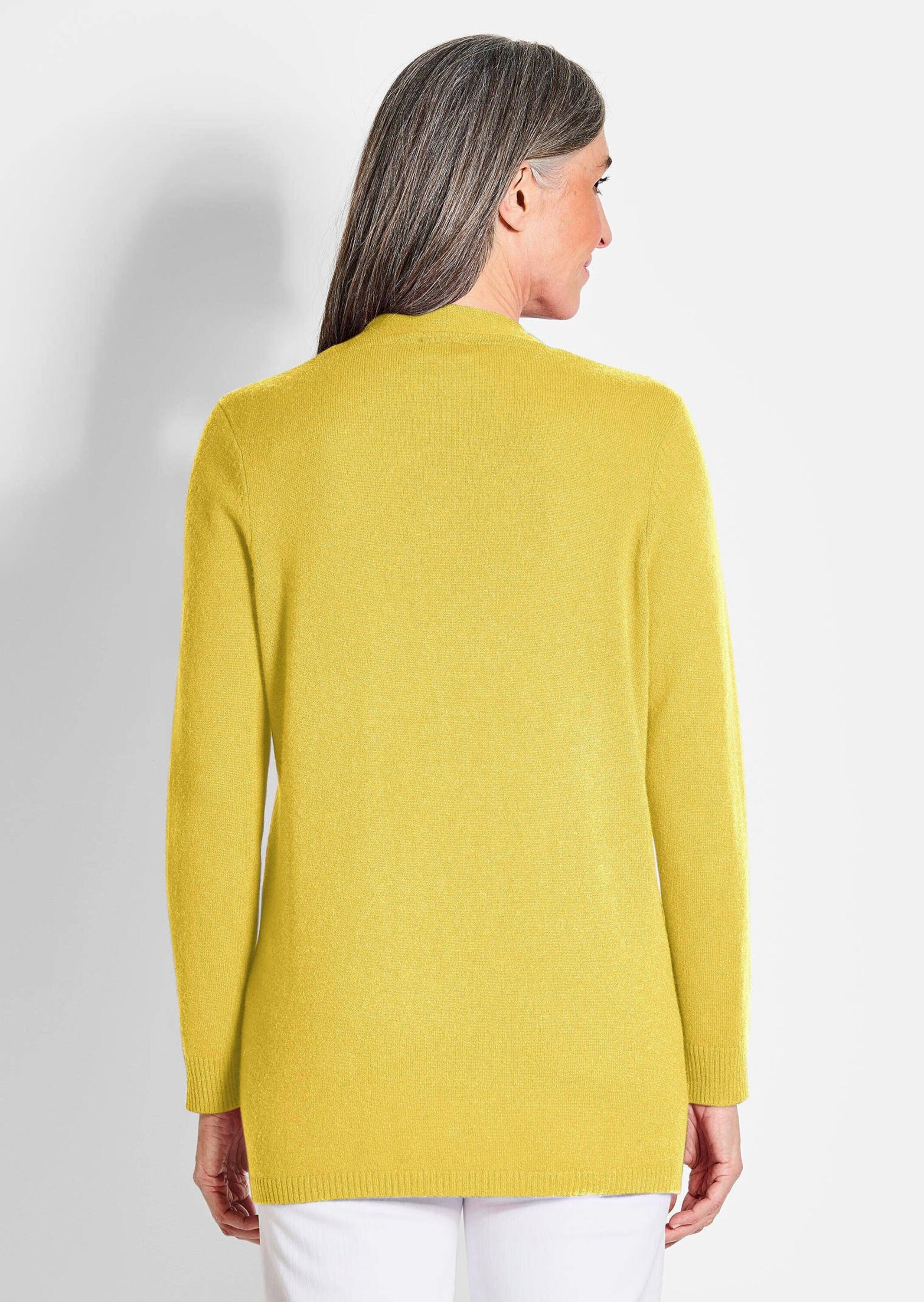 GOLDNER Strickjacke »Kurzgröße Langarm Feinstrick-Cardigan«