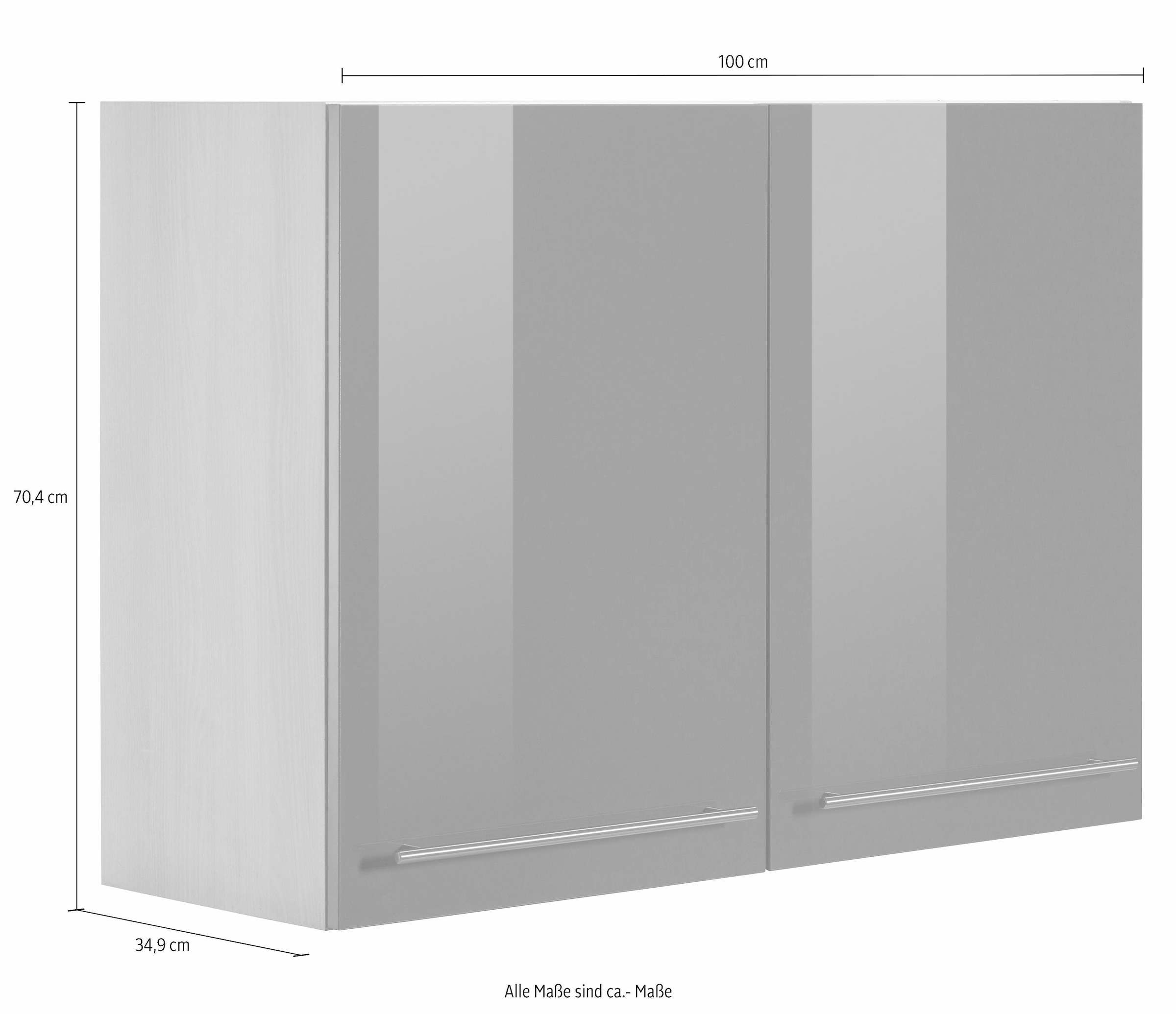 OPTIFIT Hängeschrank »Bern«, auf 100 cm Breite Metallgriffen Türen, 70 Rechnung mit kaufen 2 hoch, cm