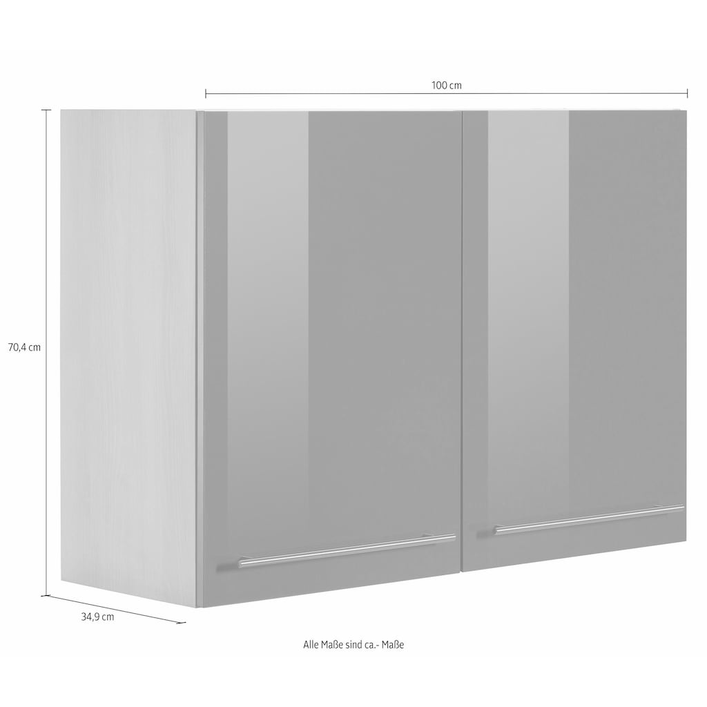 OPTIFIT Hängeschrank »Bern«, Breite 100 cm, 70 cm hoch, 2 Türen, mit Metallgriffen