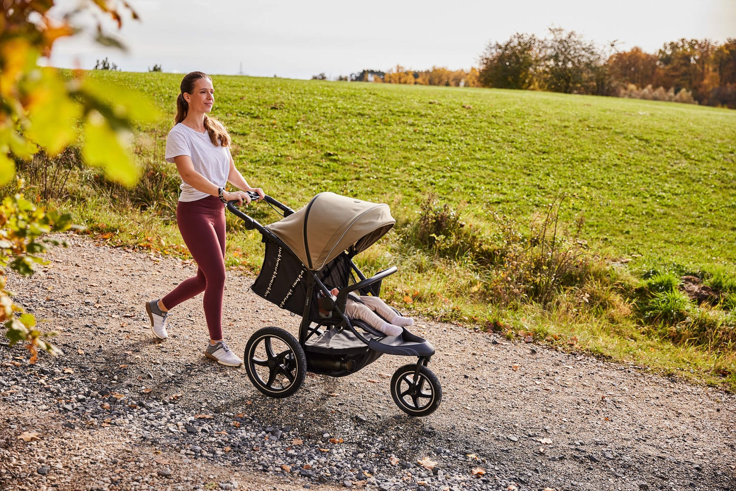 Hauck Dreirad-Kinderwagen »Runner 3, Jungle Green«, 22 kg, mit XXL-Lufträdern u. Handbremse; bis 22 kg belastbar