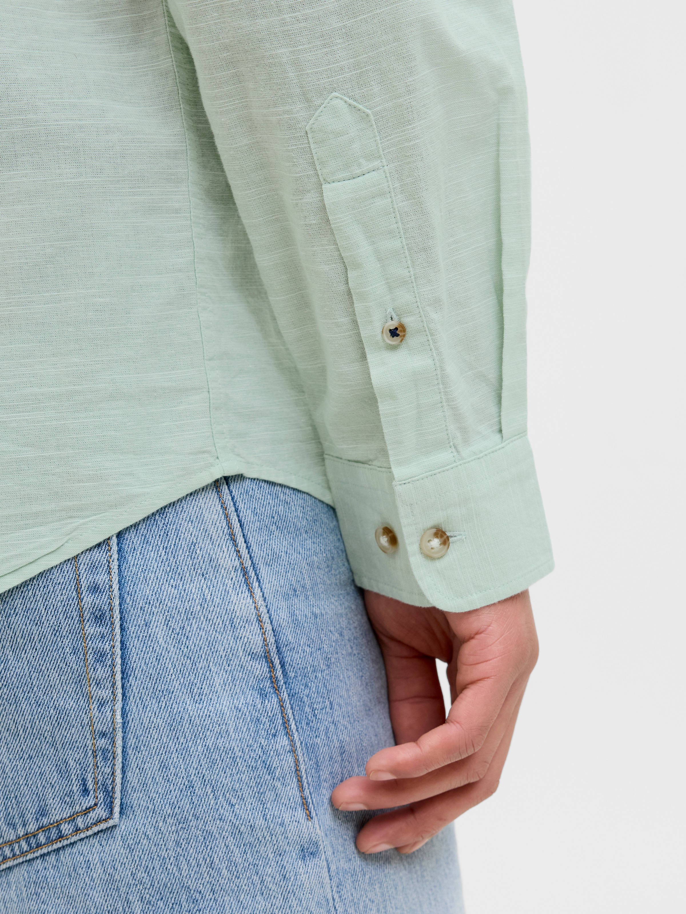 Jack & Jones Langarmhemd »JJESUMMER SHIRT LS SN«, mit Hemdkragen