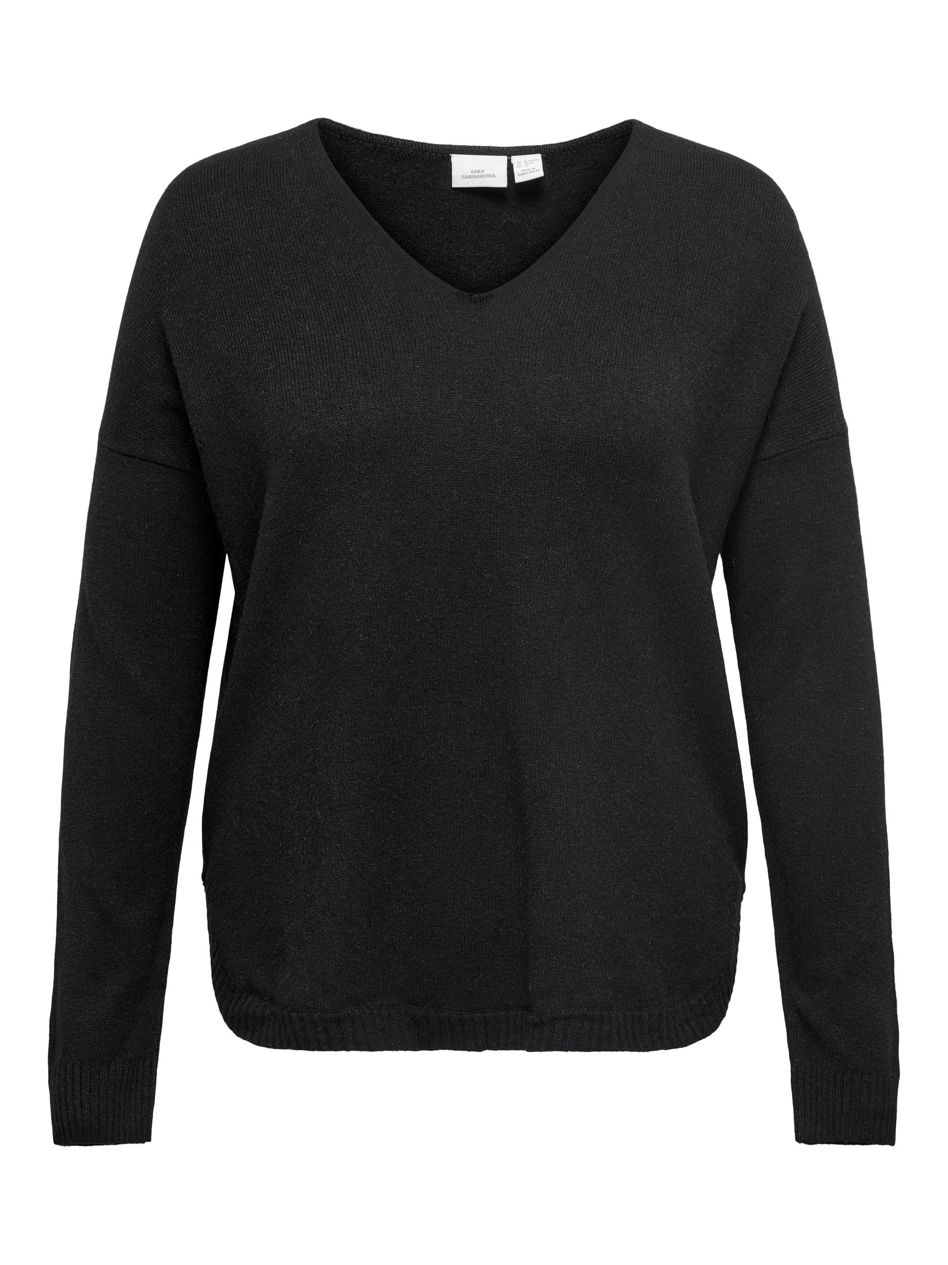 ONLY CARMAKOMA V-Ausschnitt-Pullover »CARMARGARETA LS PULLOVER KNT NOOS«